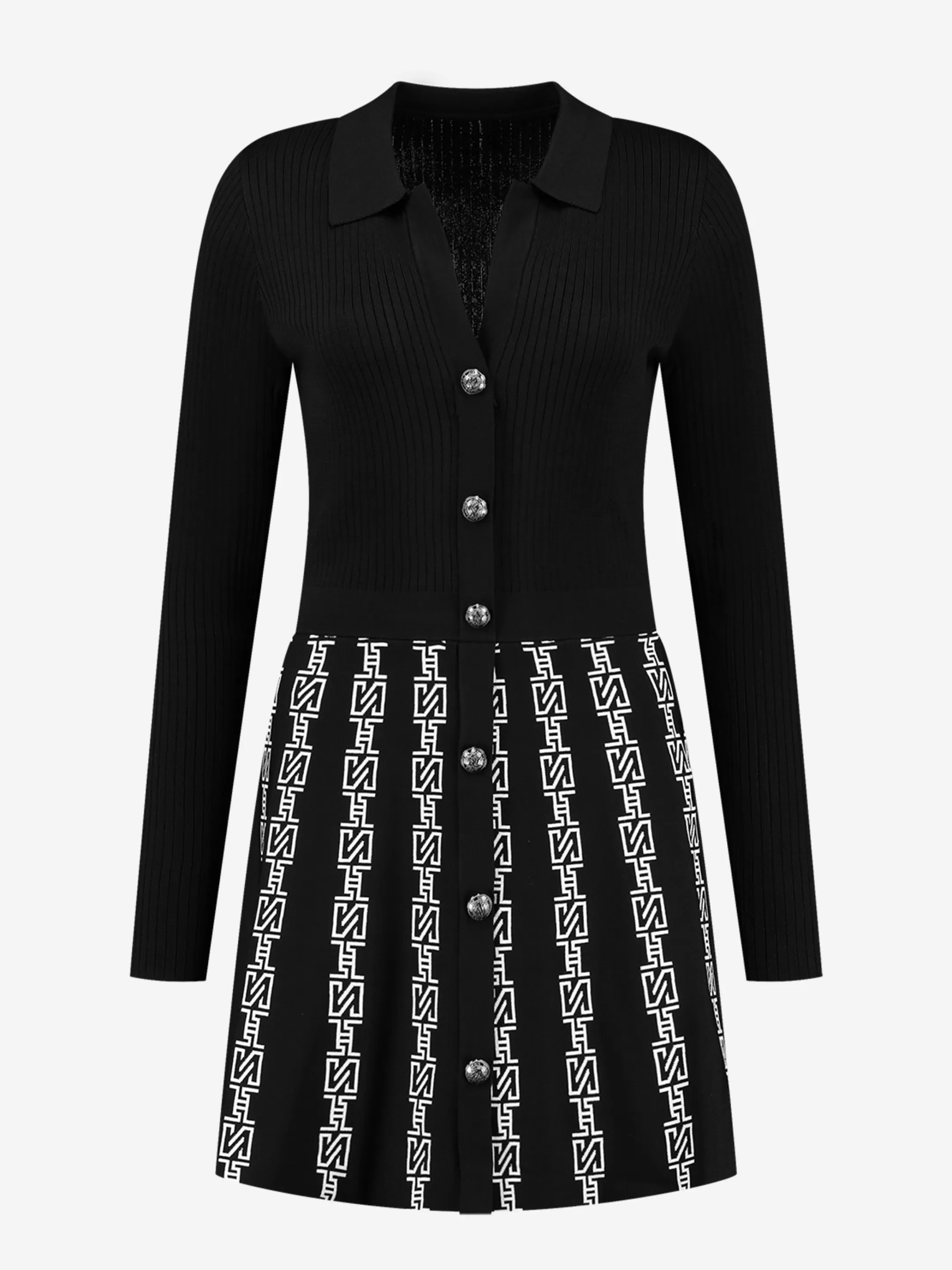 Online NIKKIE A-line Dress with N logos Black