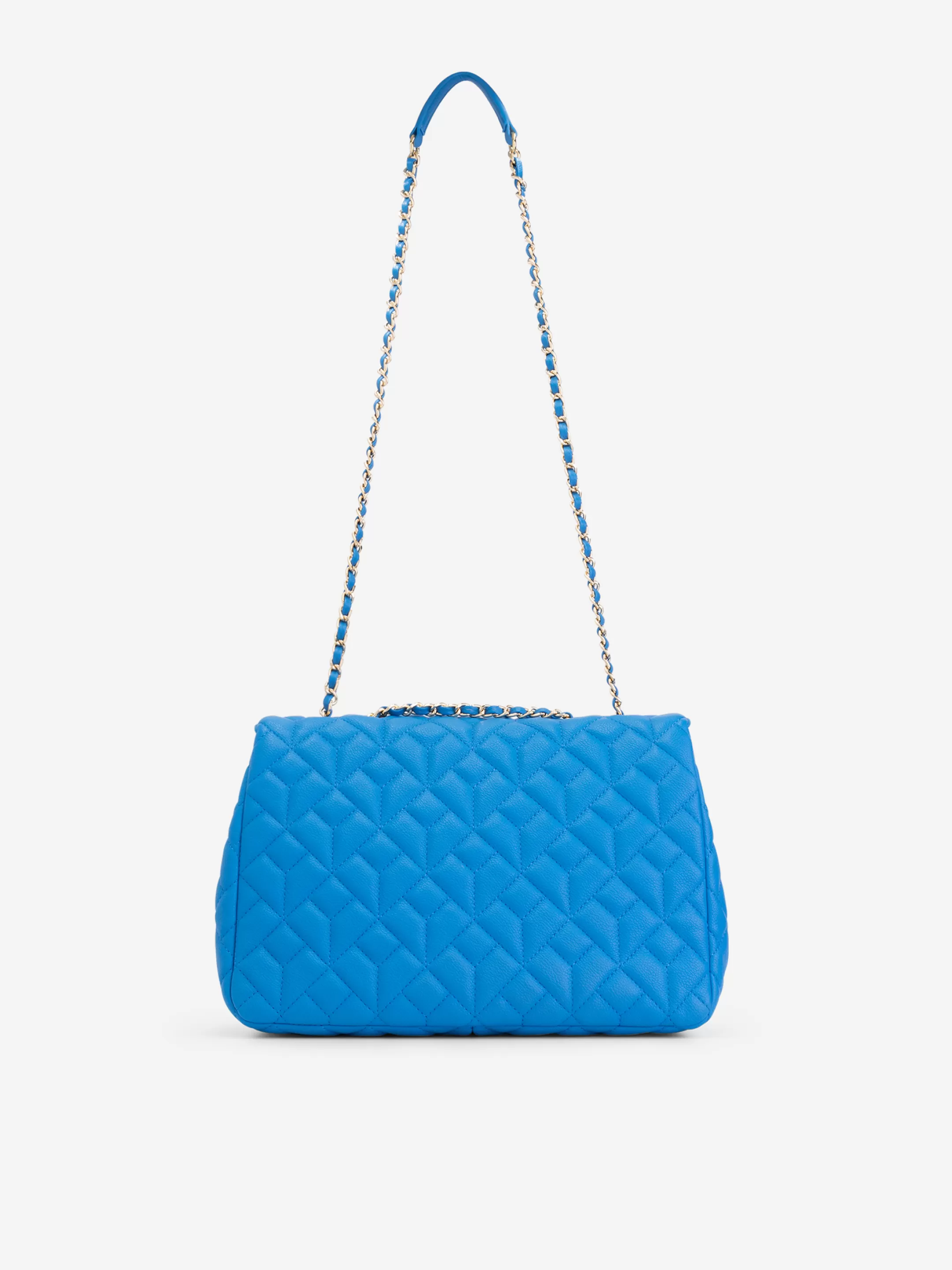 Cheap NIKKIE Big Quilted shoulder bag with chain Dresden Blue