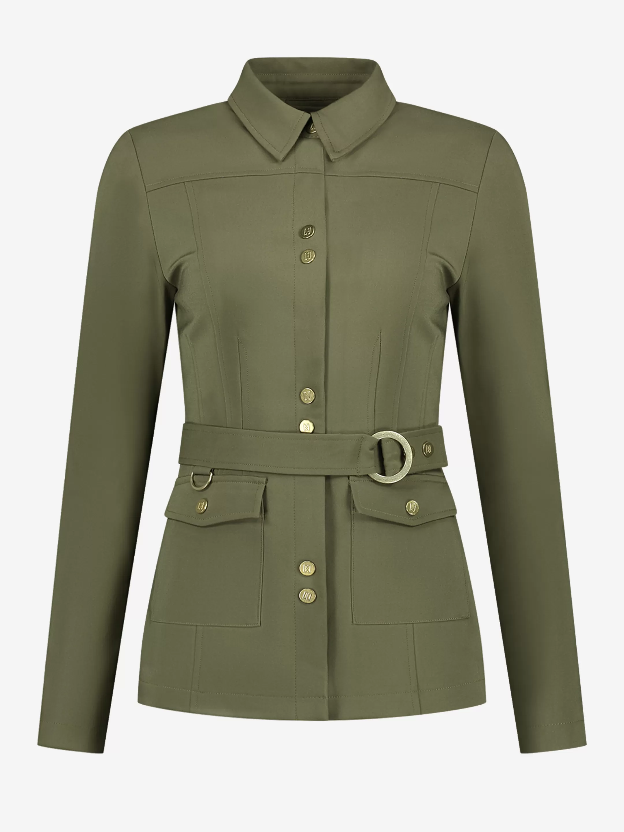 Hot NIKKIE Blouse with belt Combat Green