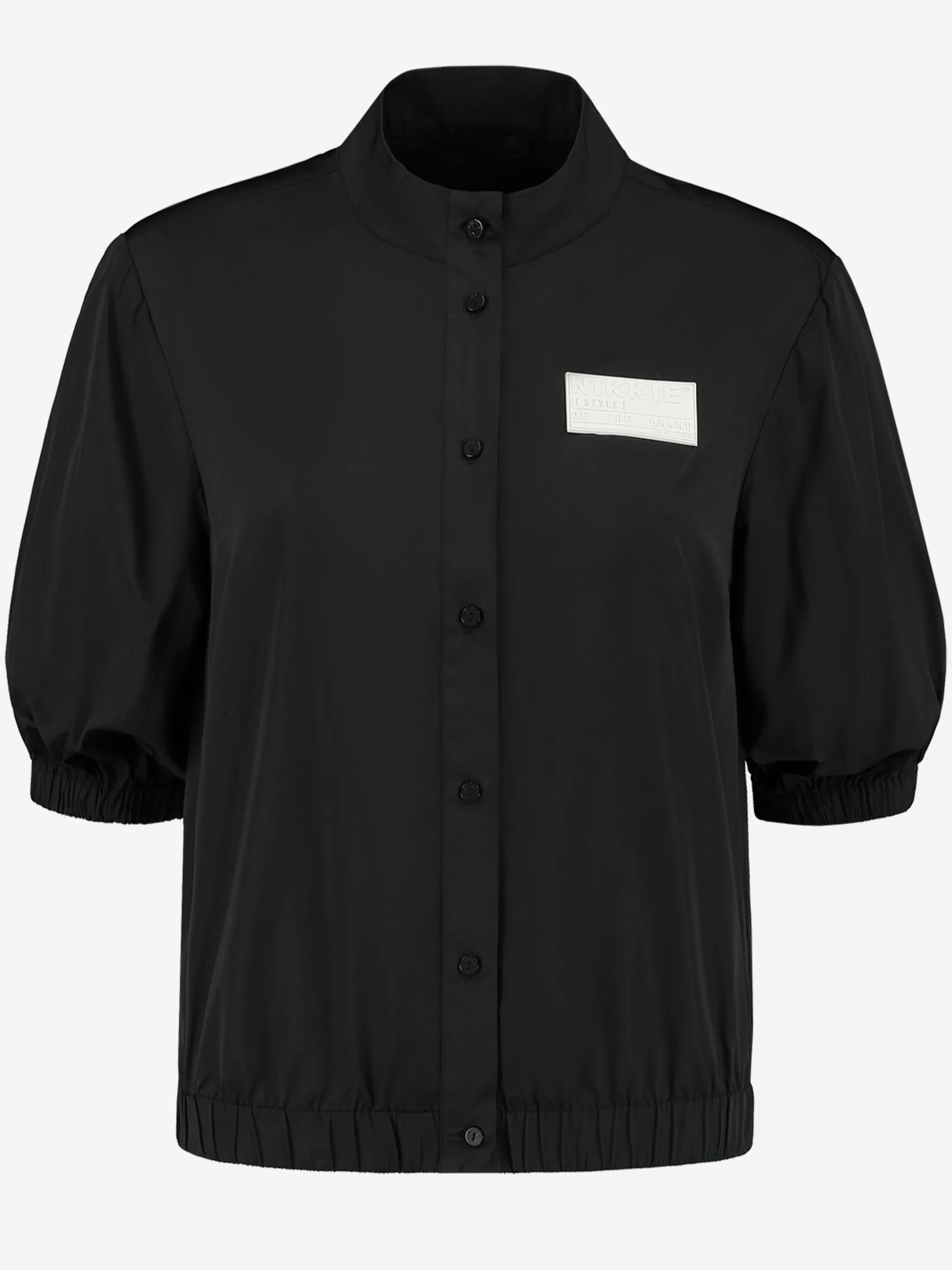 Discount NIKKIE BLOUSE WITH LOGO PATCH Black