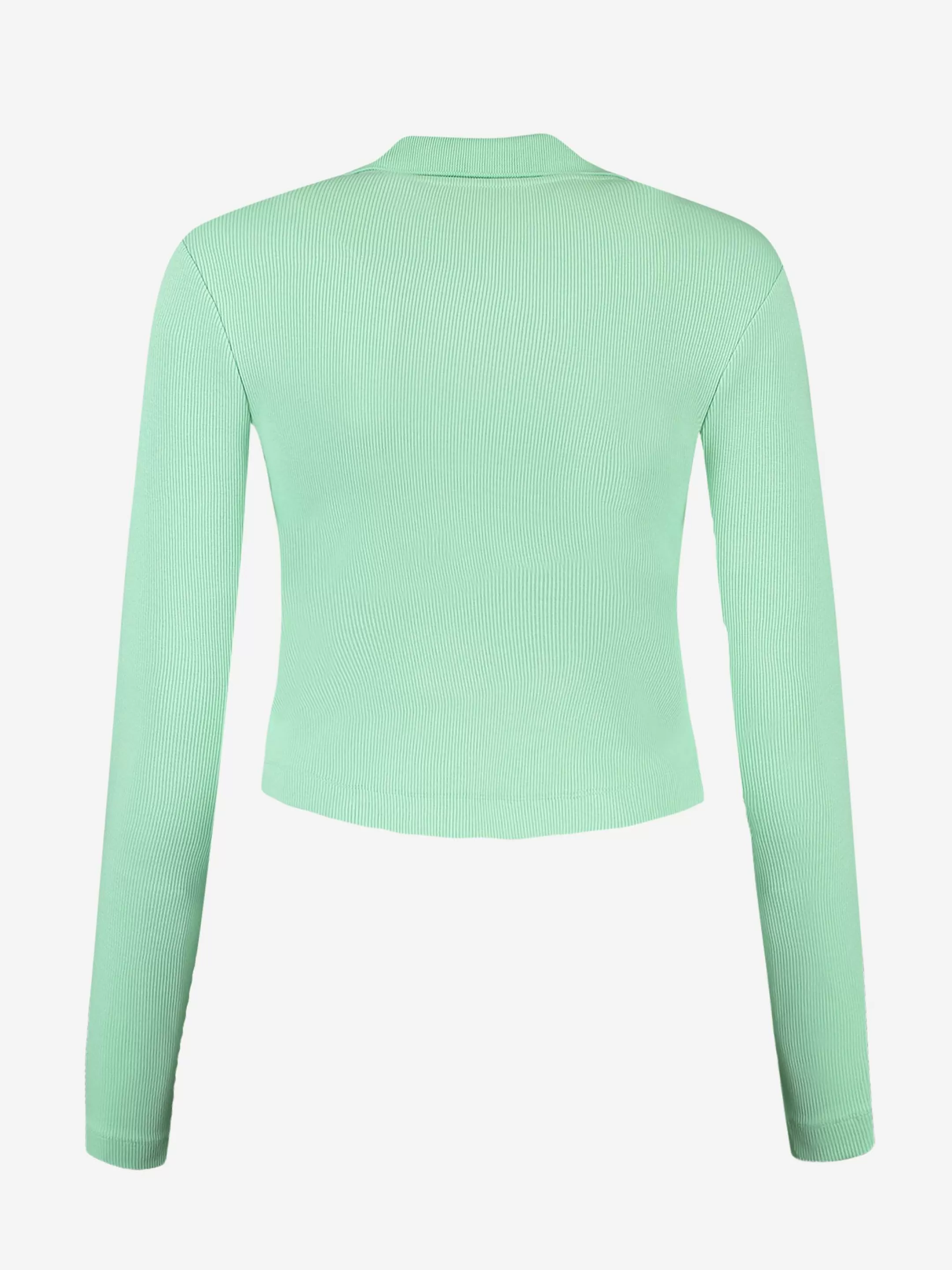 Hot NIKKIE Cropped long-sleeved top with collar Mint