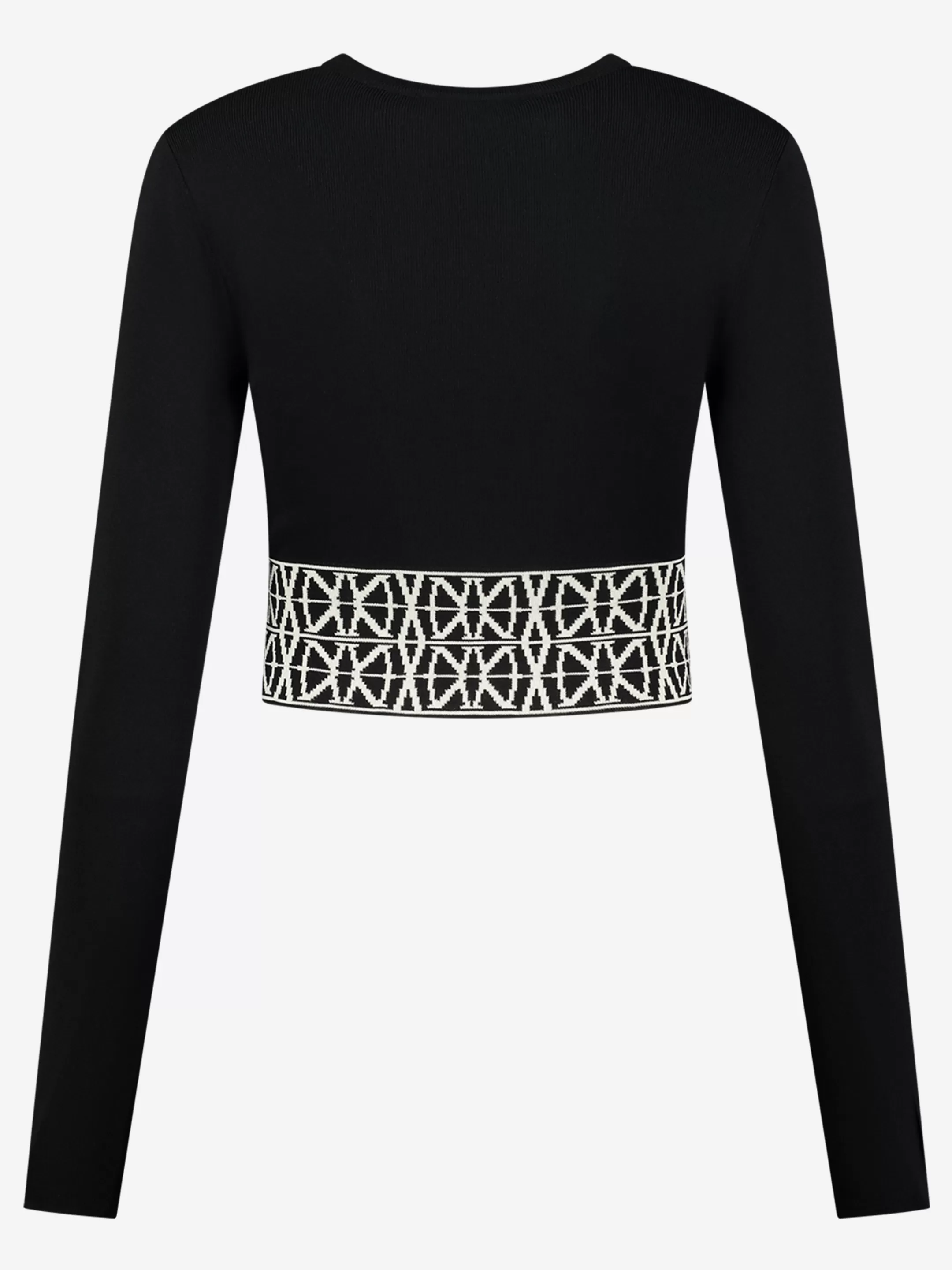 Fashion NIKKIE Cropped Top with logo band Black