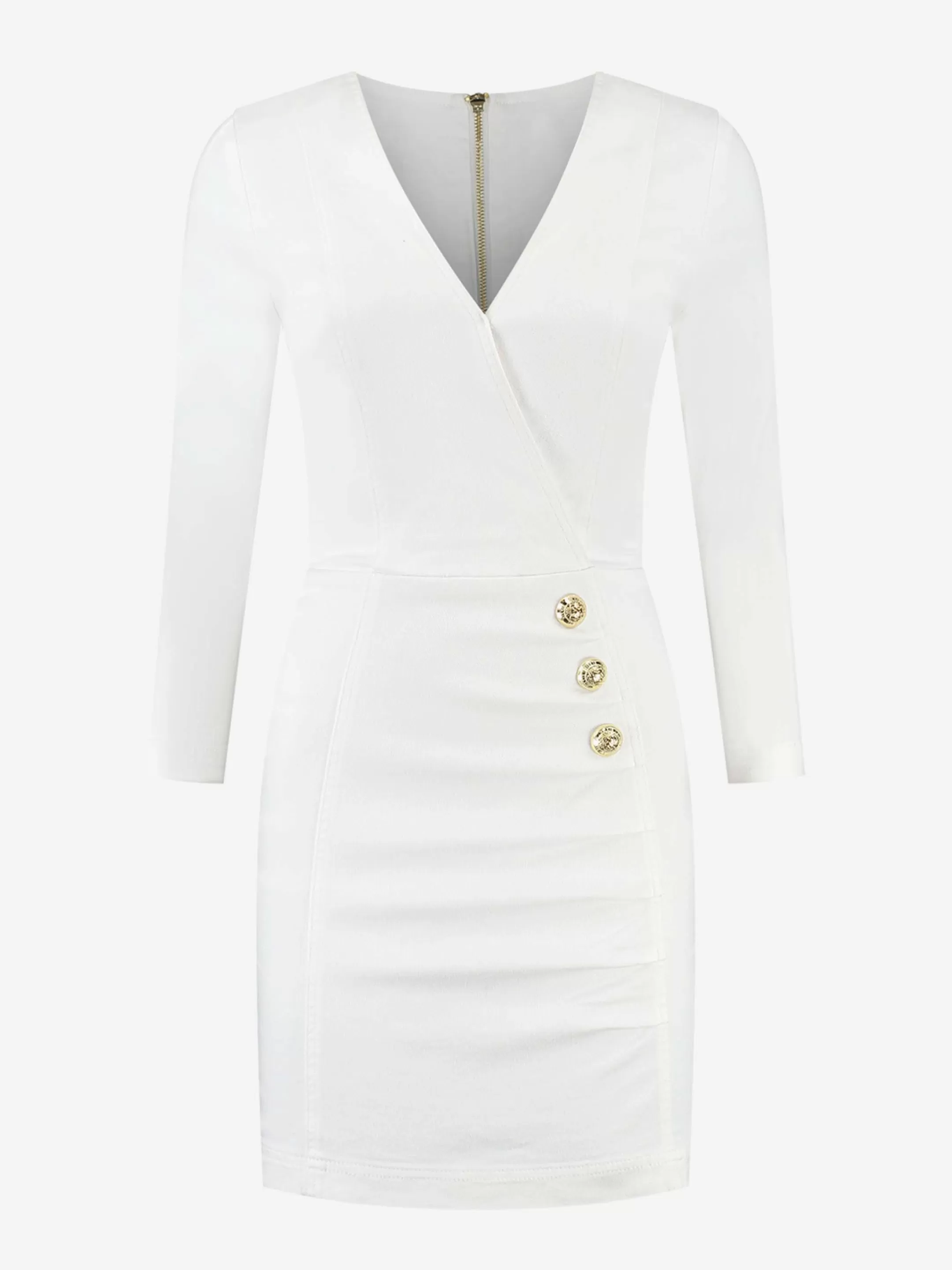 New NIKKIE Denim fitted Dress Star White