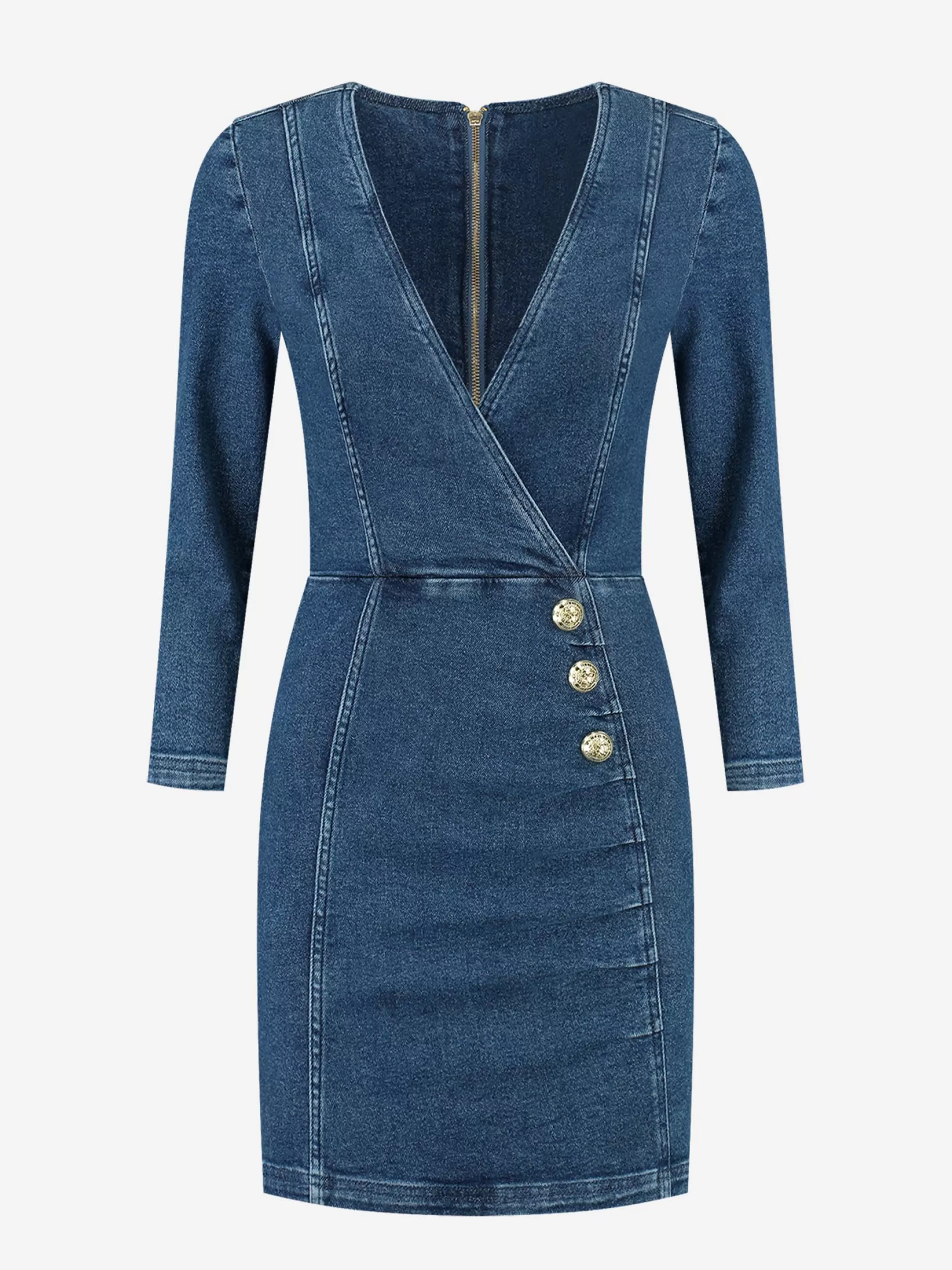 Discount NIKKIE Denim fitted Dress Mid Blue