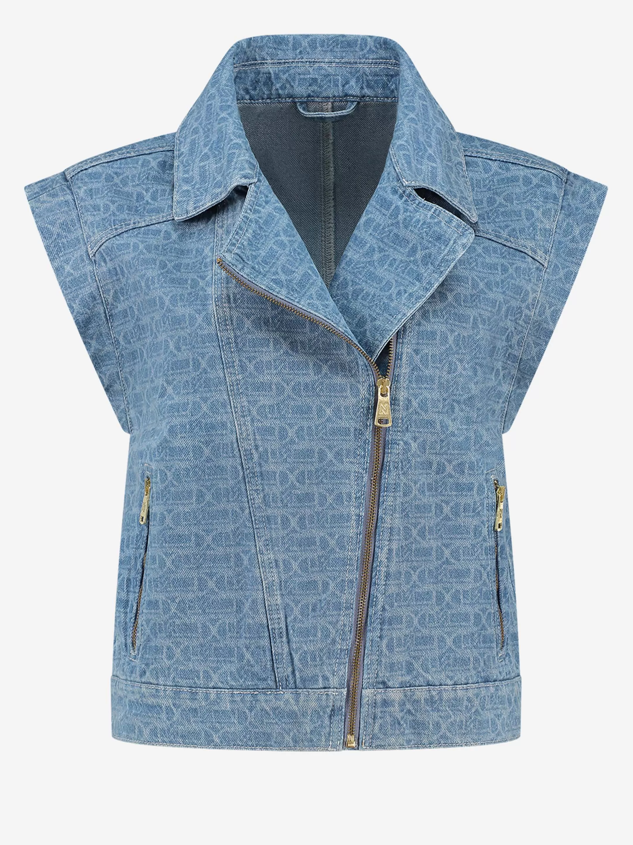 Clearance NIKKIE waistcoat with logo monogram Denim