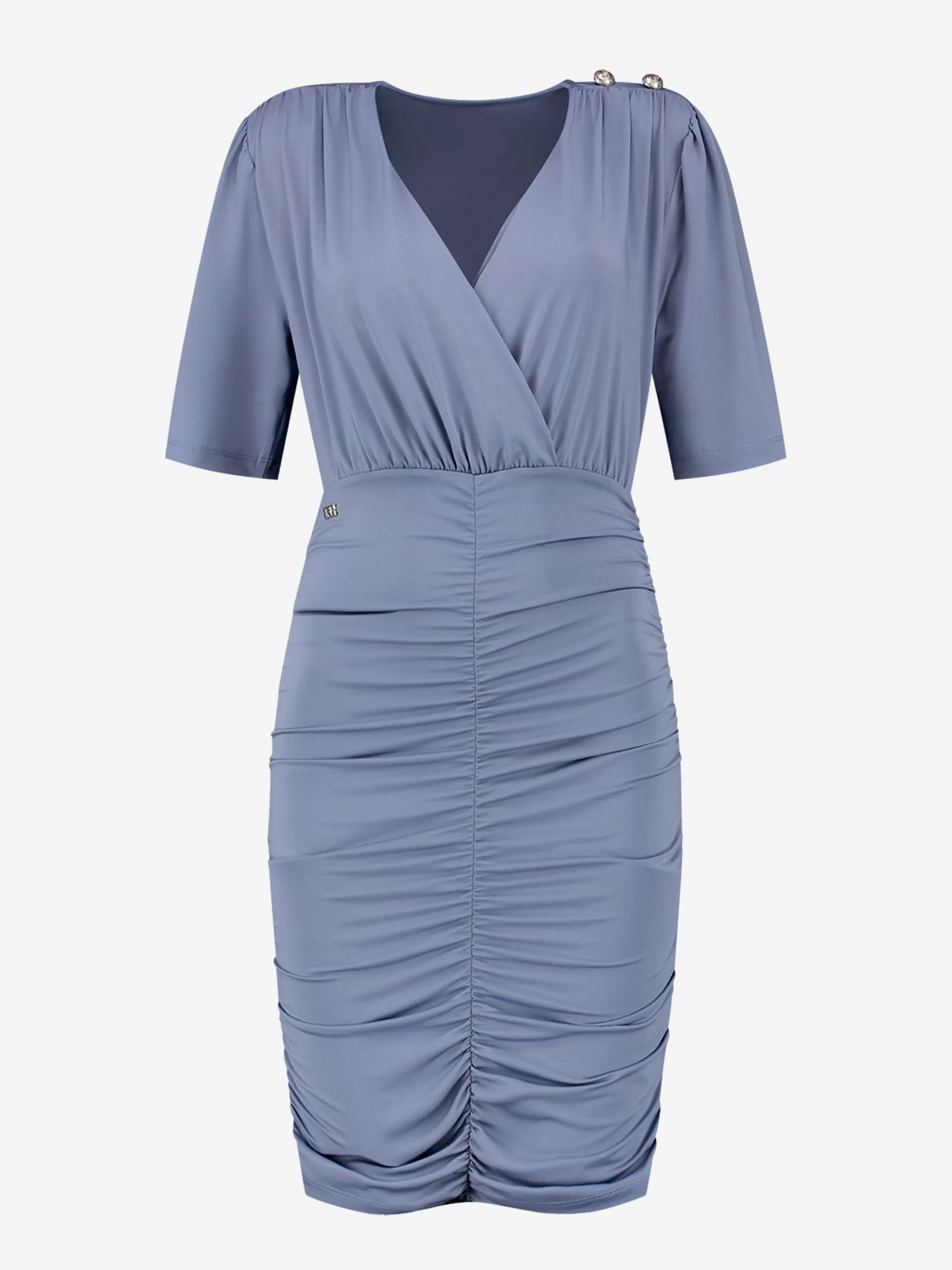 Fashion NIKKIE Draped fitted dress Infinity Blue