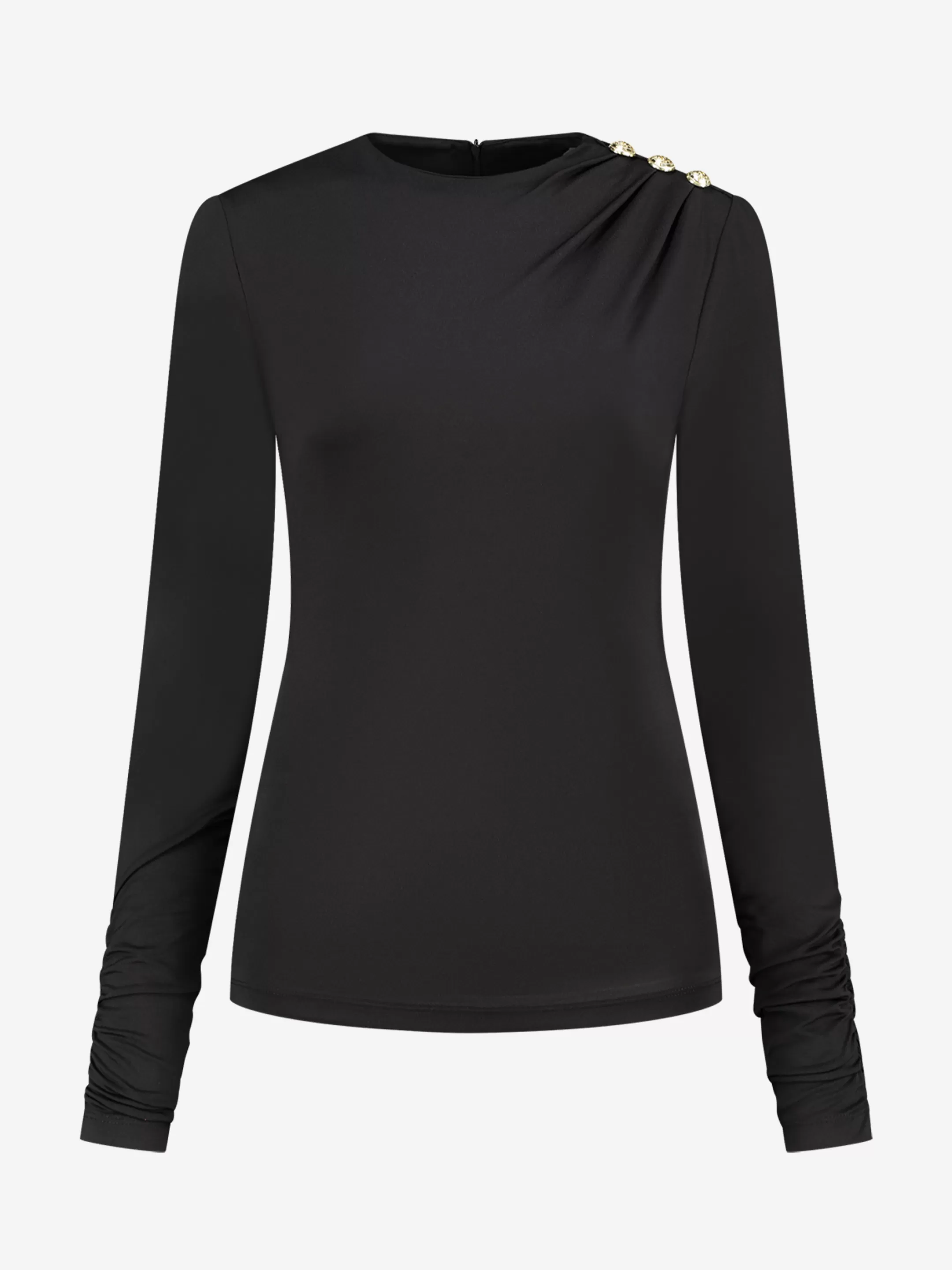 Discount NIKKIE Draped shoulder top Black