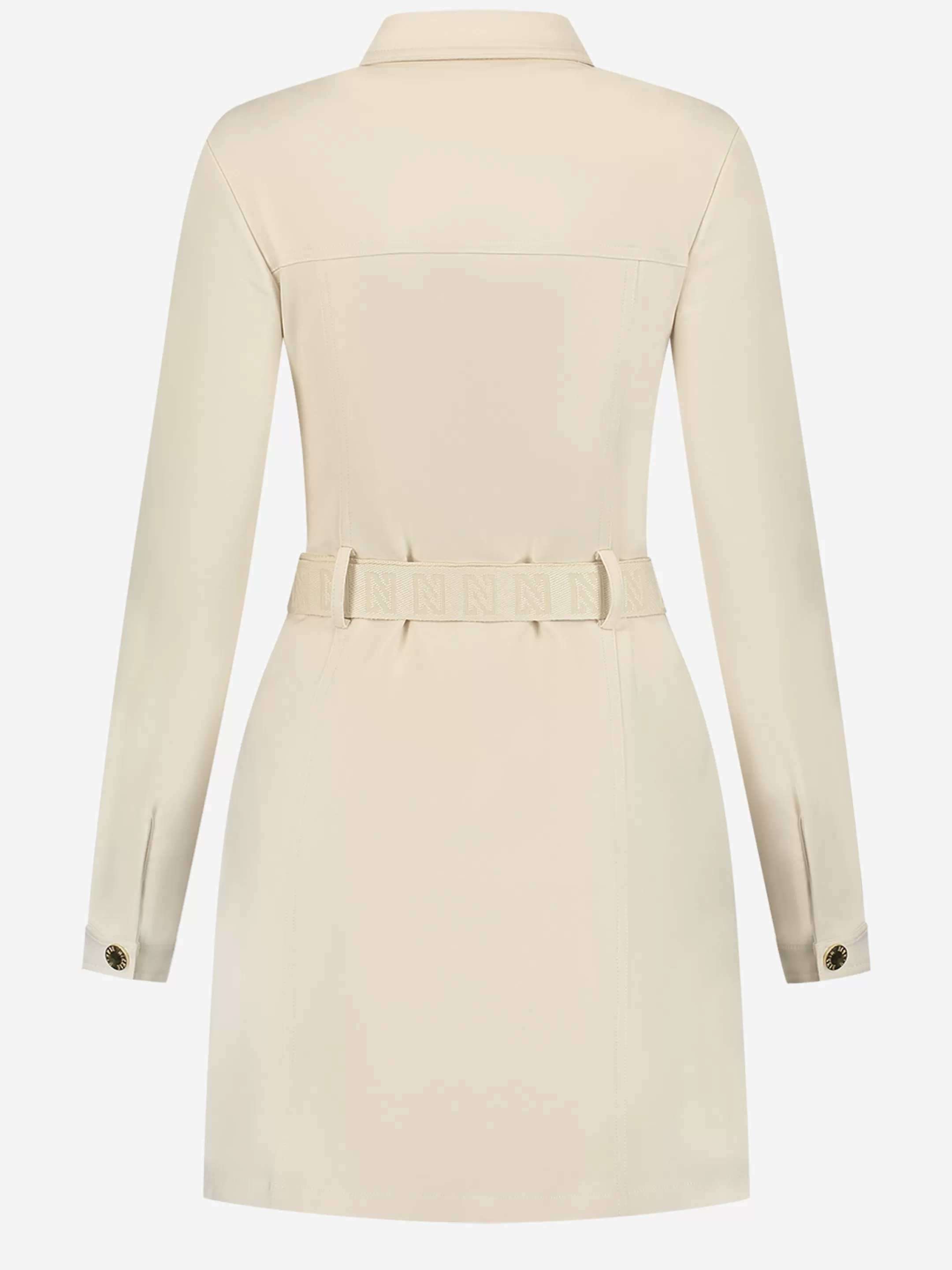 New NIKKIE Dress with N logo belt Almond