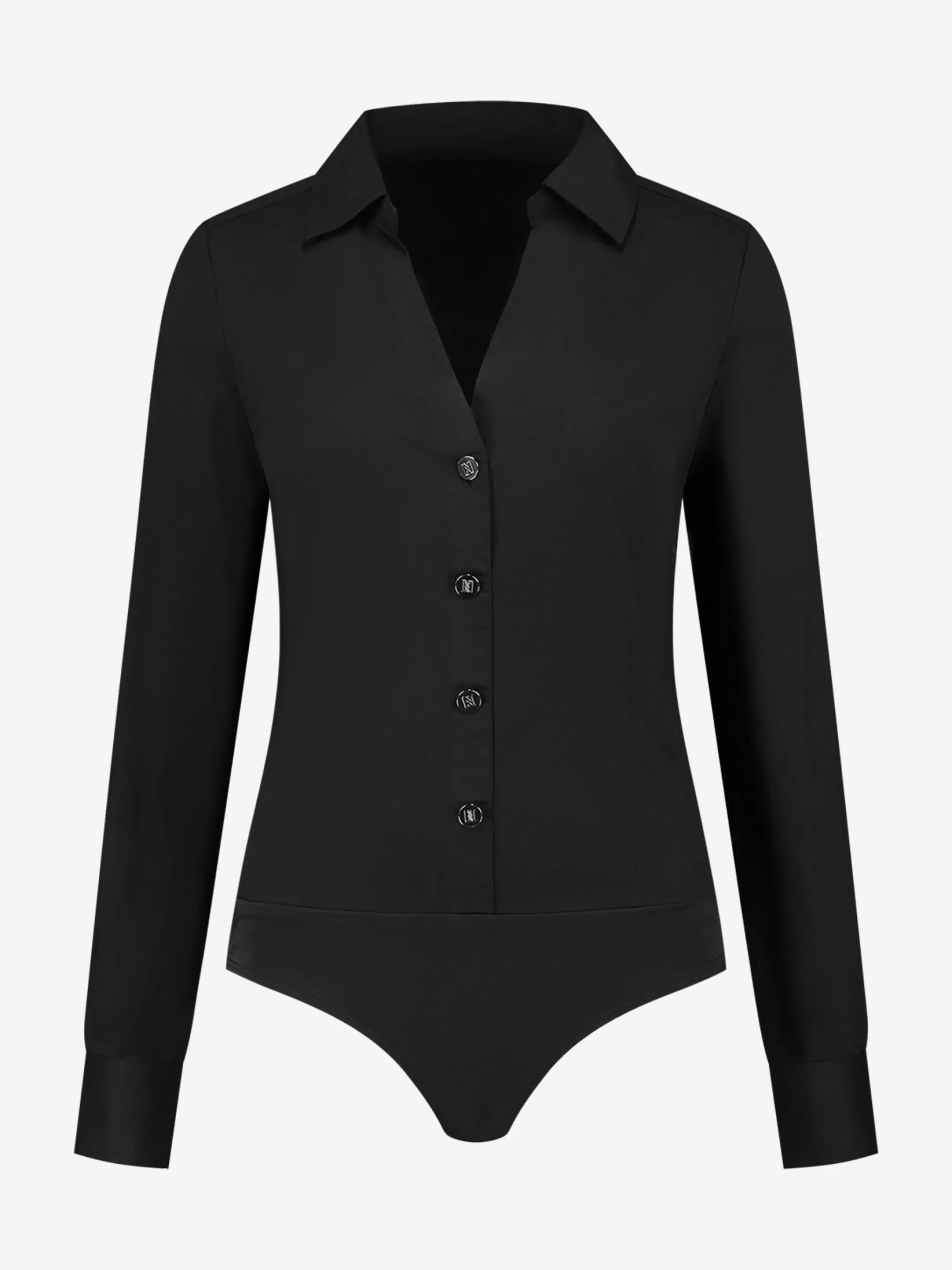 Fashion NIKKIE Fitted blouse body Black