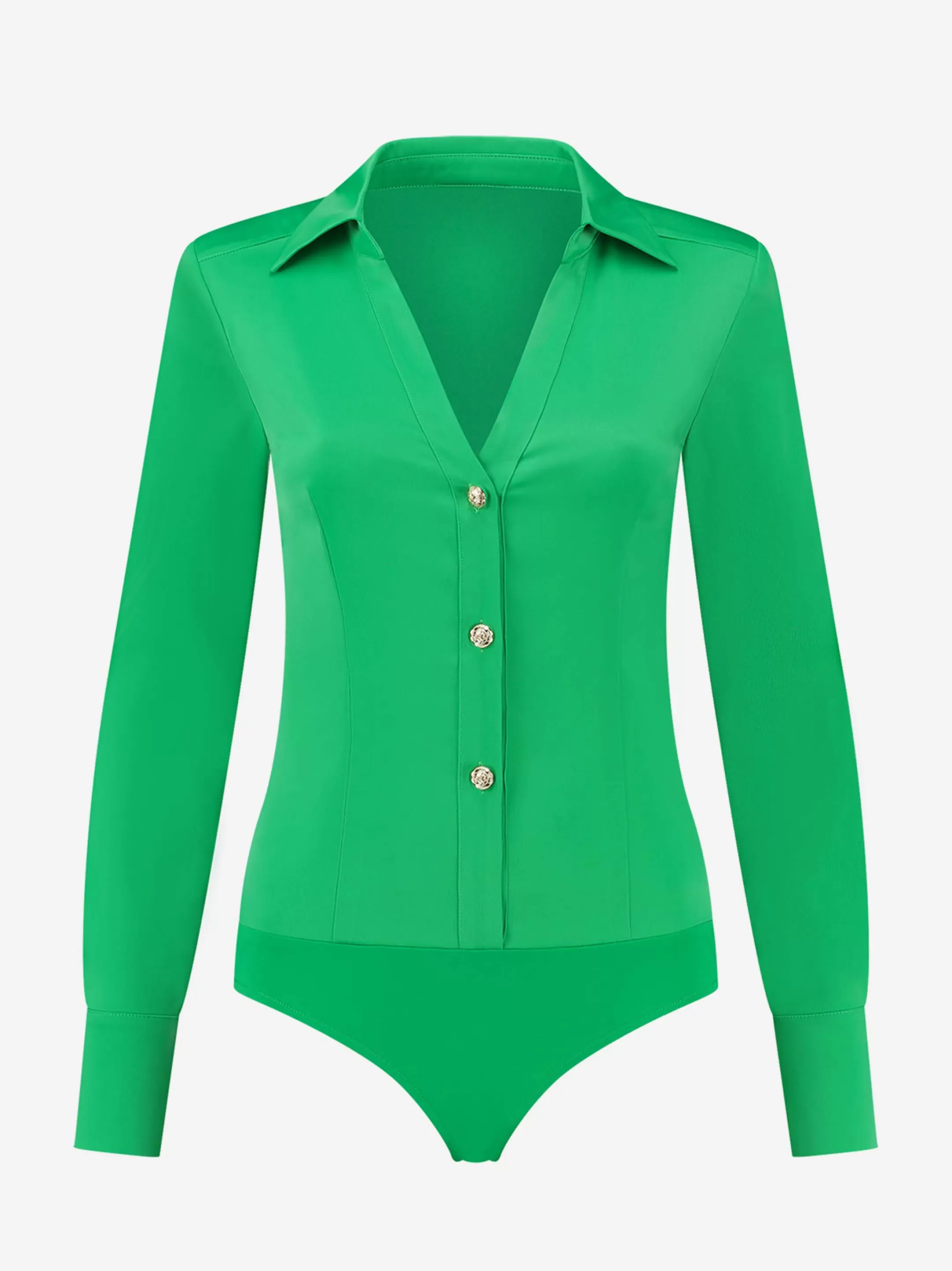 Clearance NIKKIE Fitted body with satin look Fern Green