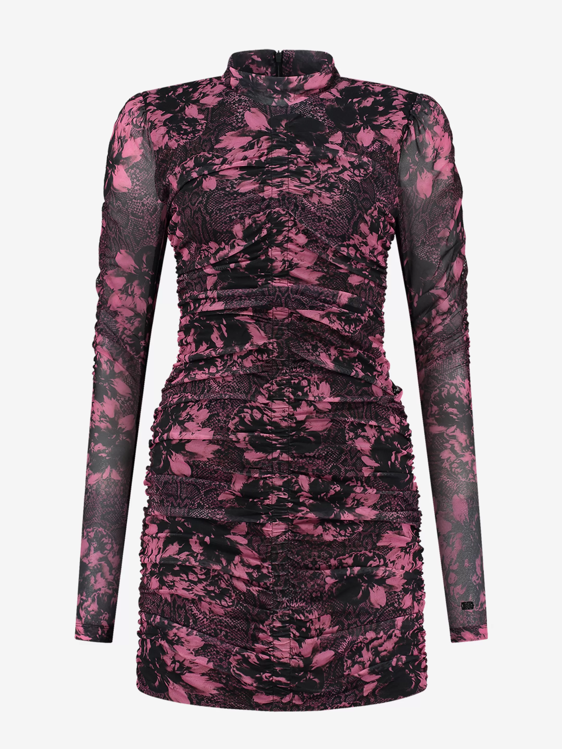 Discount NIKKIE Fitted dress with all over print Deep Red