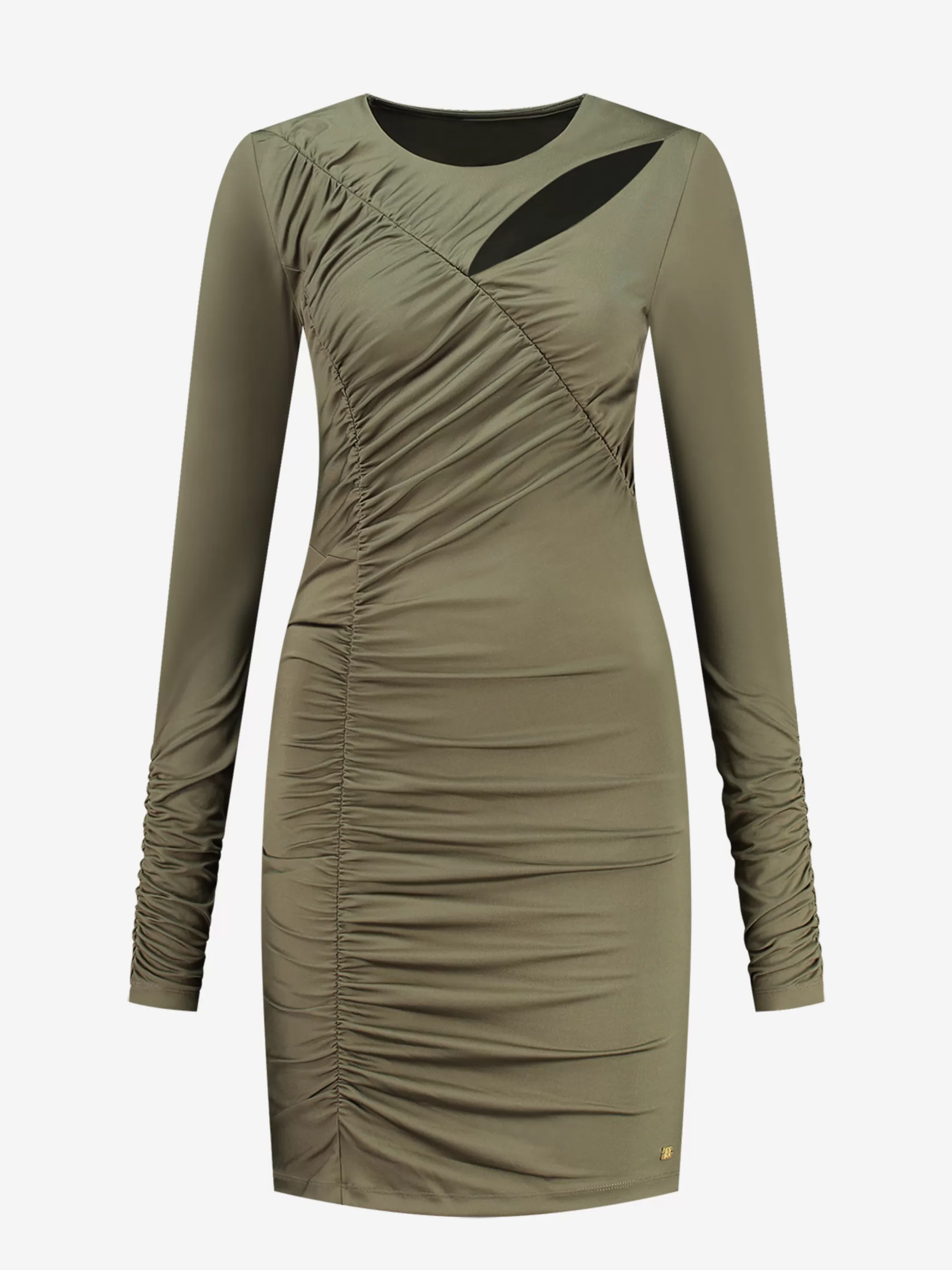 Fashion NIKKIE Fitted dress with cut-out Combat Green