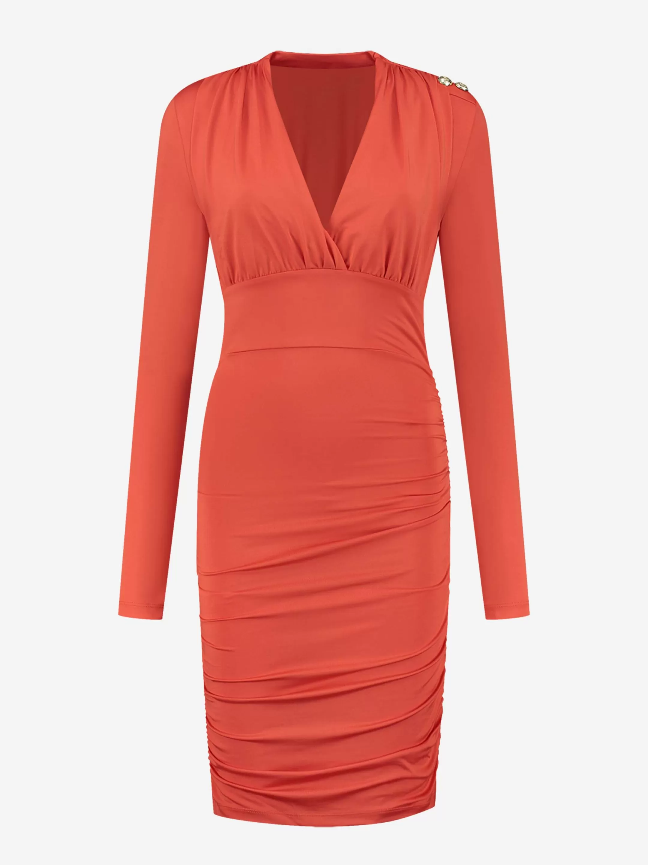 Outlet NIKKIE Fitted Dress with pleats Paprika