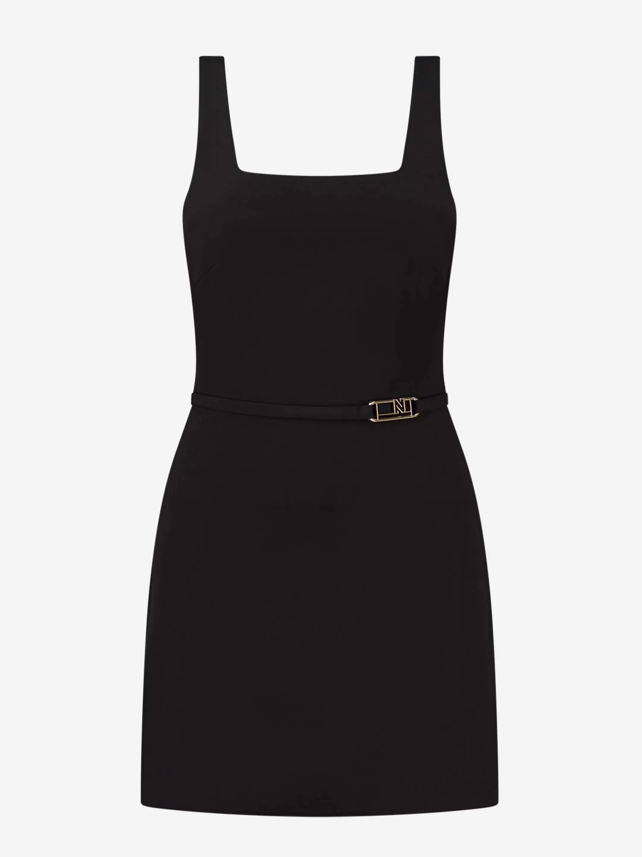 Fashion NIKKIE Fitted dress with square neckline Black