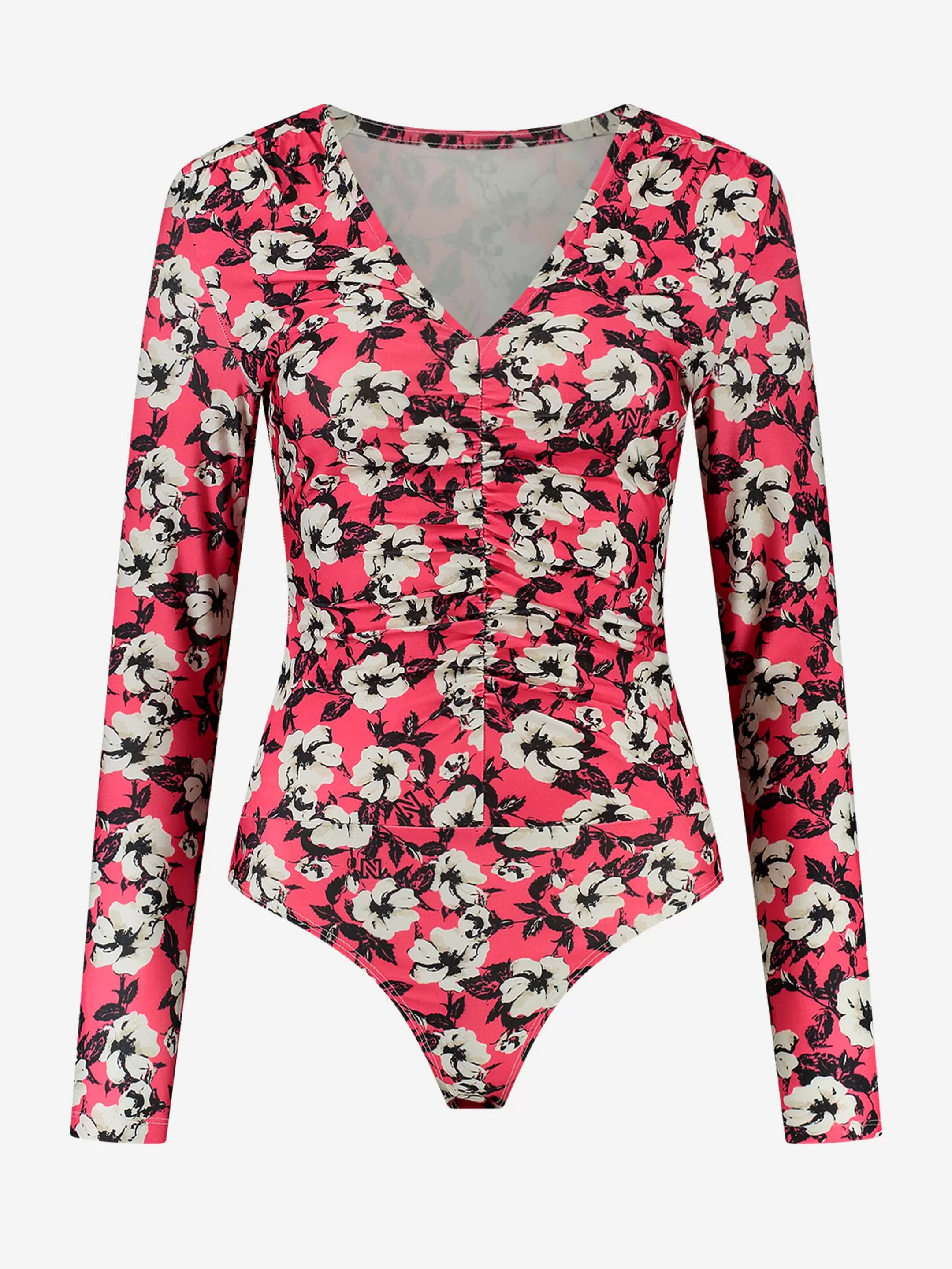 Hot NIKKIE Fitted flower print body Fuchsia/Black