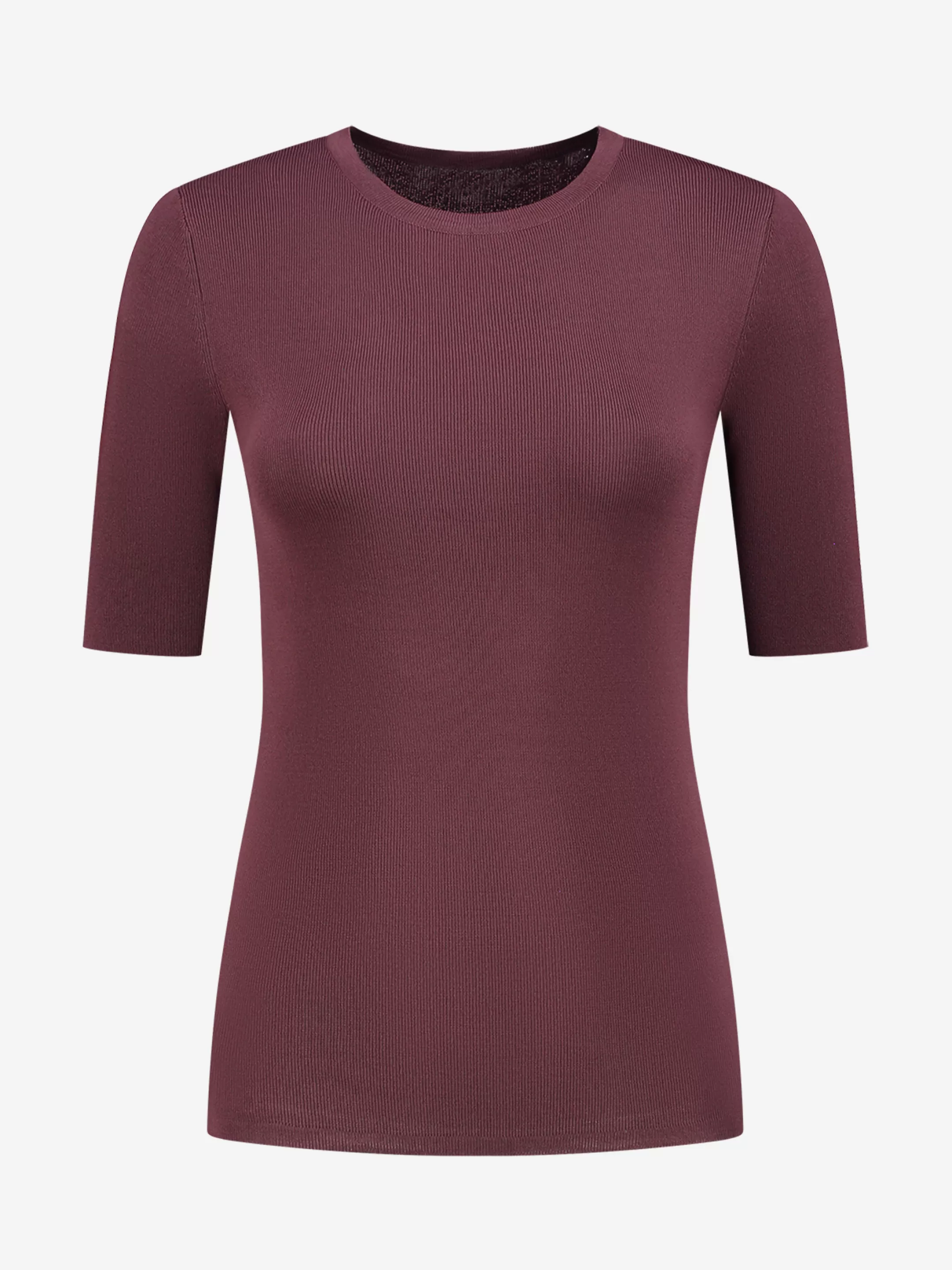 Fashion NIKKIE Fitted half sleeves with roundneck Deep Red