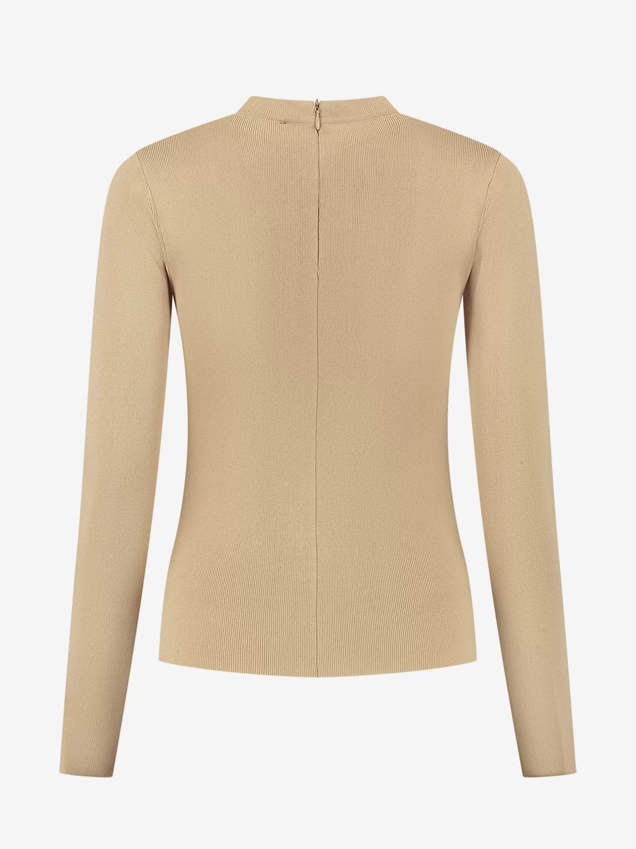 Outlet NIKKIE Fitted high neck top with logo trim Latte