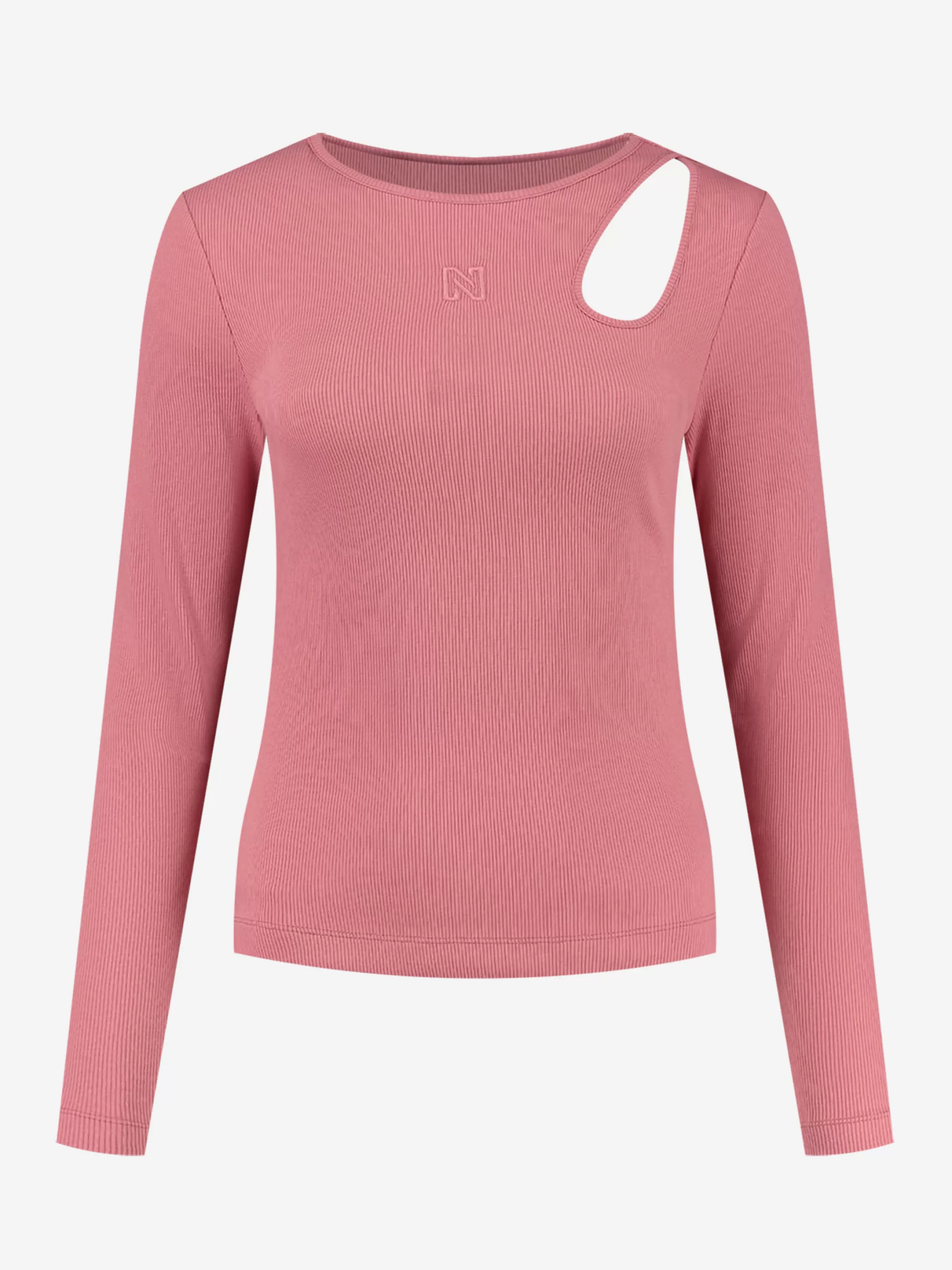 Shop NIKKIE Fitted longsleeve with cut-out Rouge