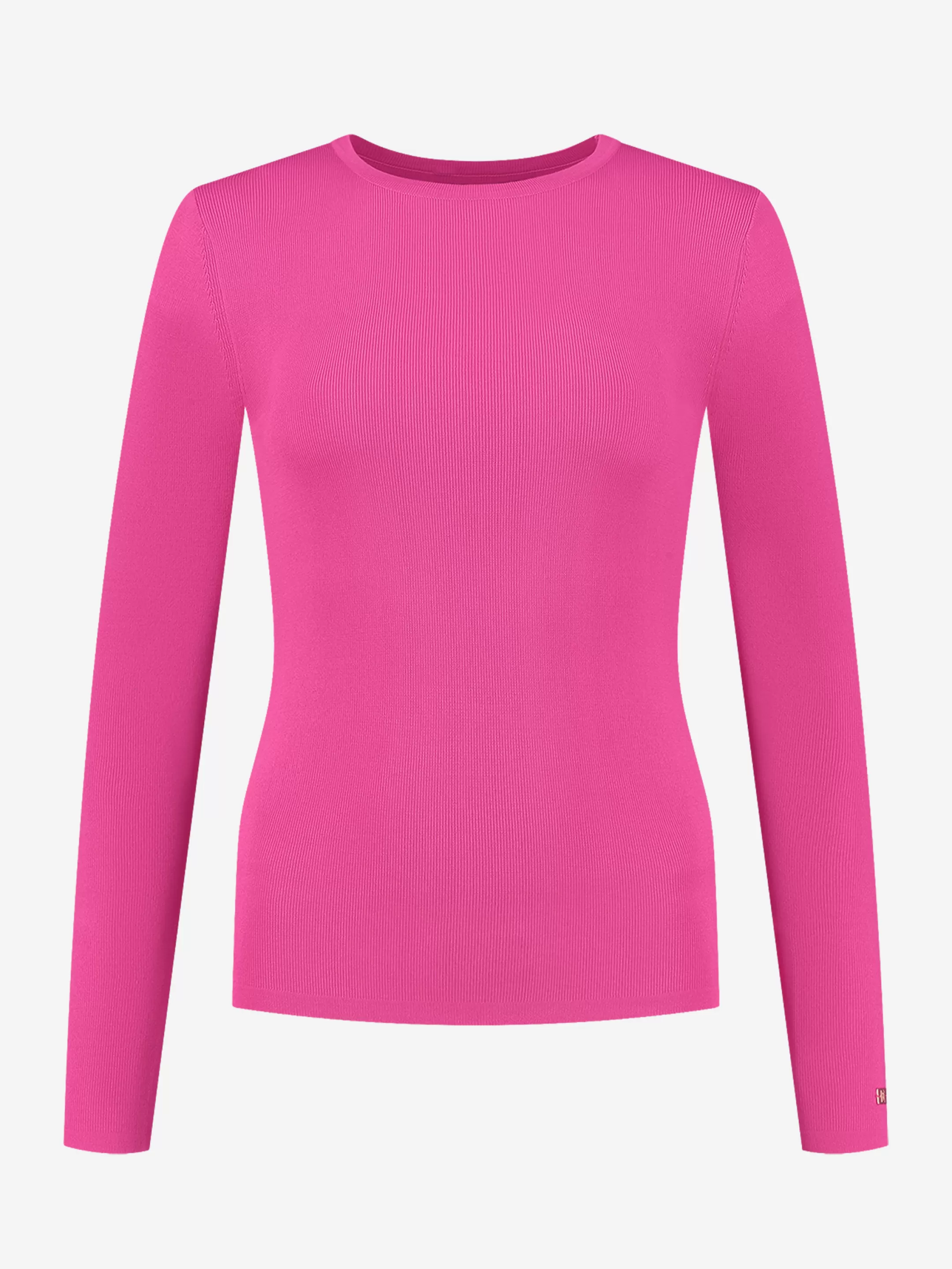 Clearance NIKKIE Fitted longsleeve with roundneck Raspberry Rose