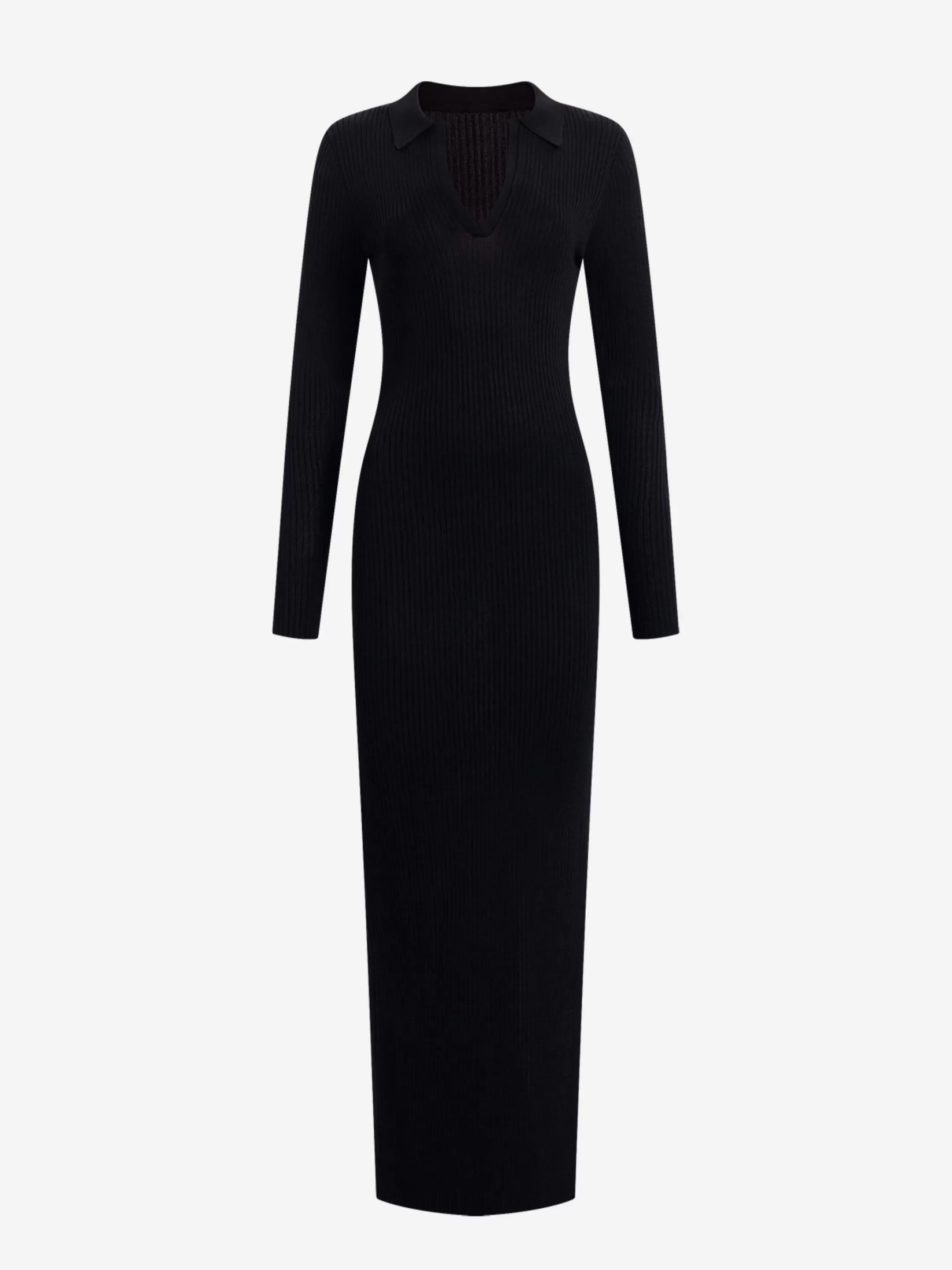 Sale NIKKIE Fitted maxi dress with slit on the side Black