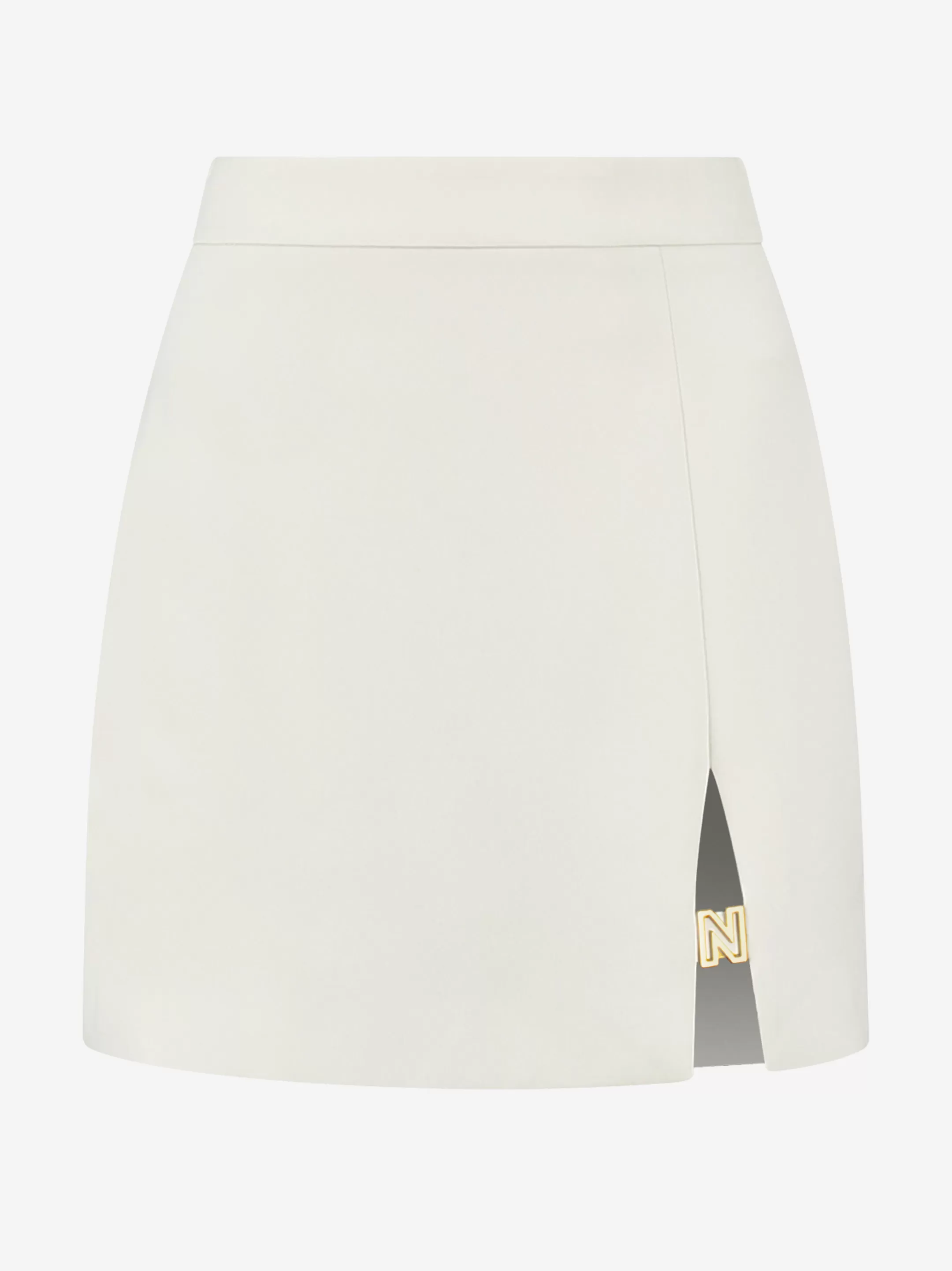 New NIKKIE Fitted skirt with slit Cream