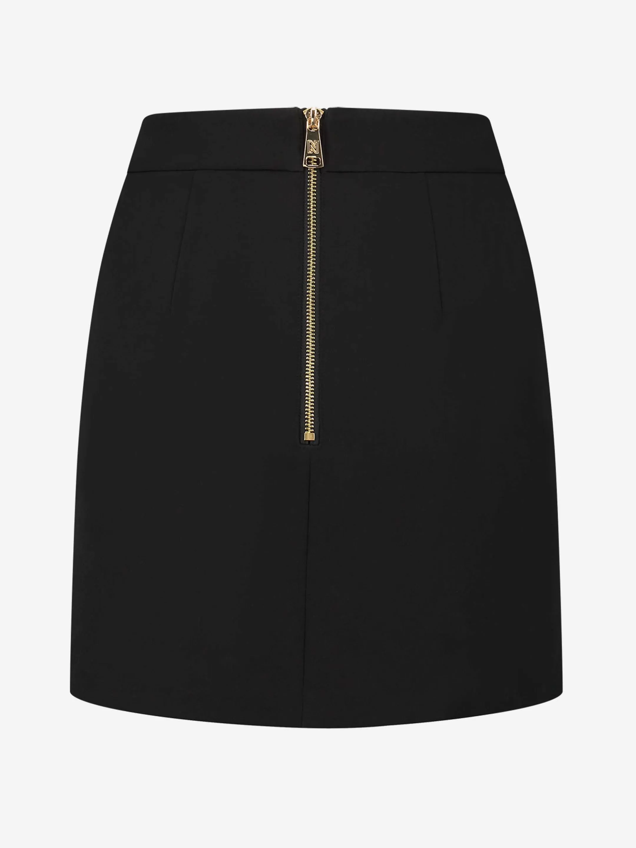 Hot NIKKIE Fitted skirt with slits Black
