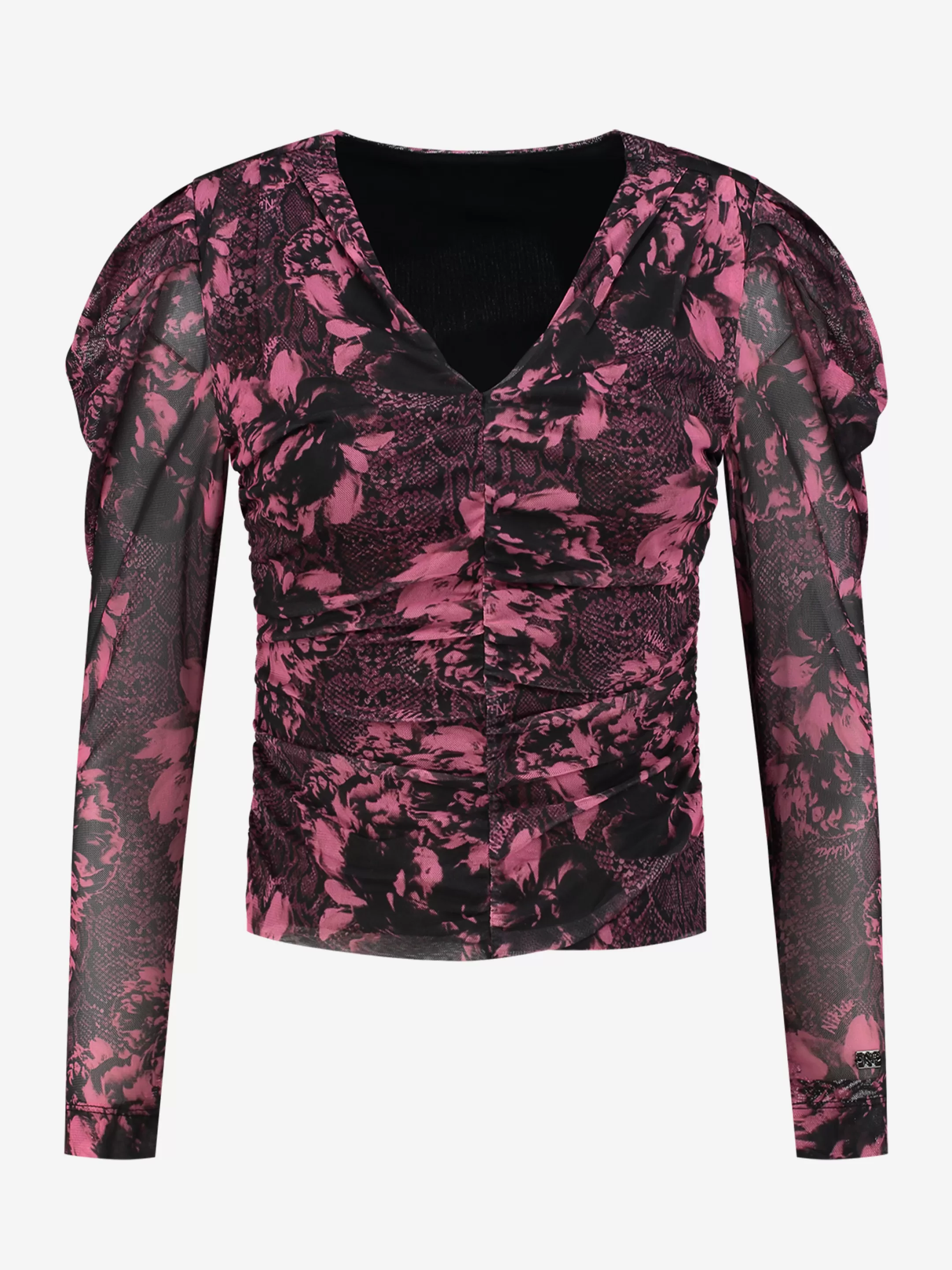 Discount NIKKIE Fitted top with all over print Deep Red