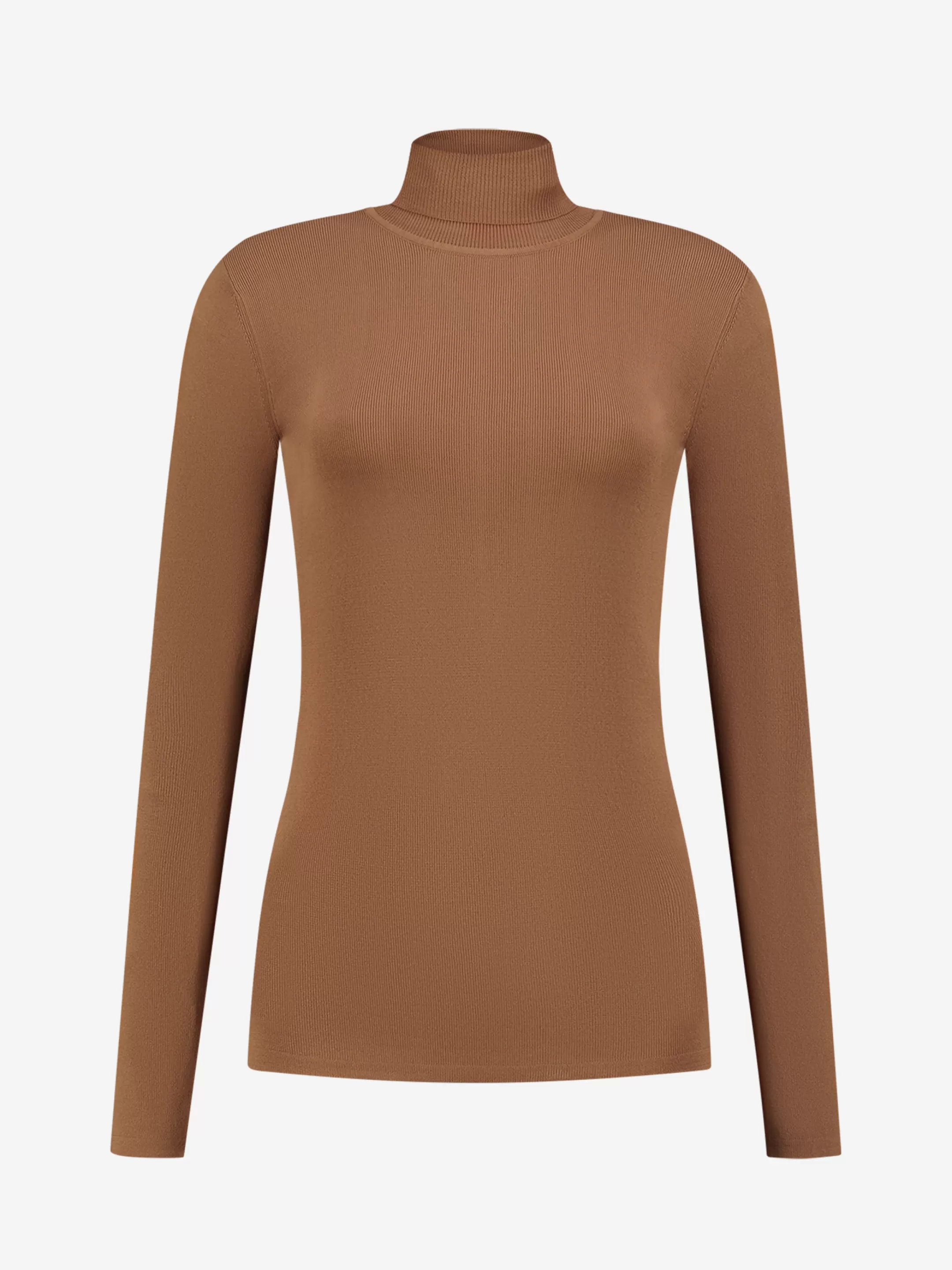 Sale NIKKIE Fitted top with turtle neck Caramel