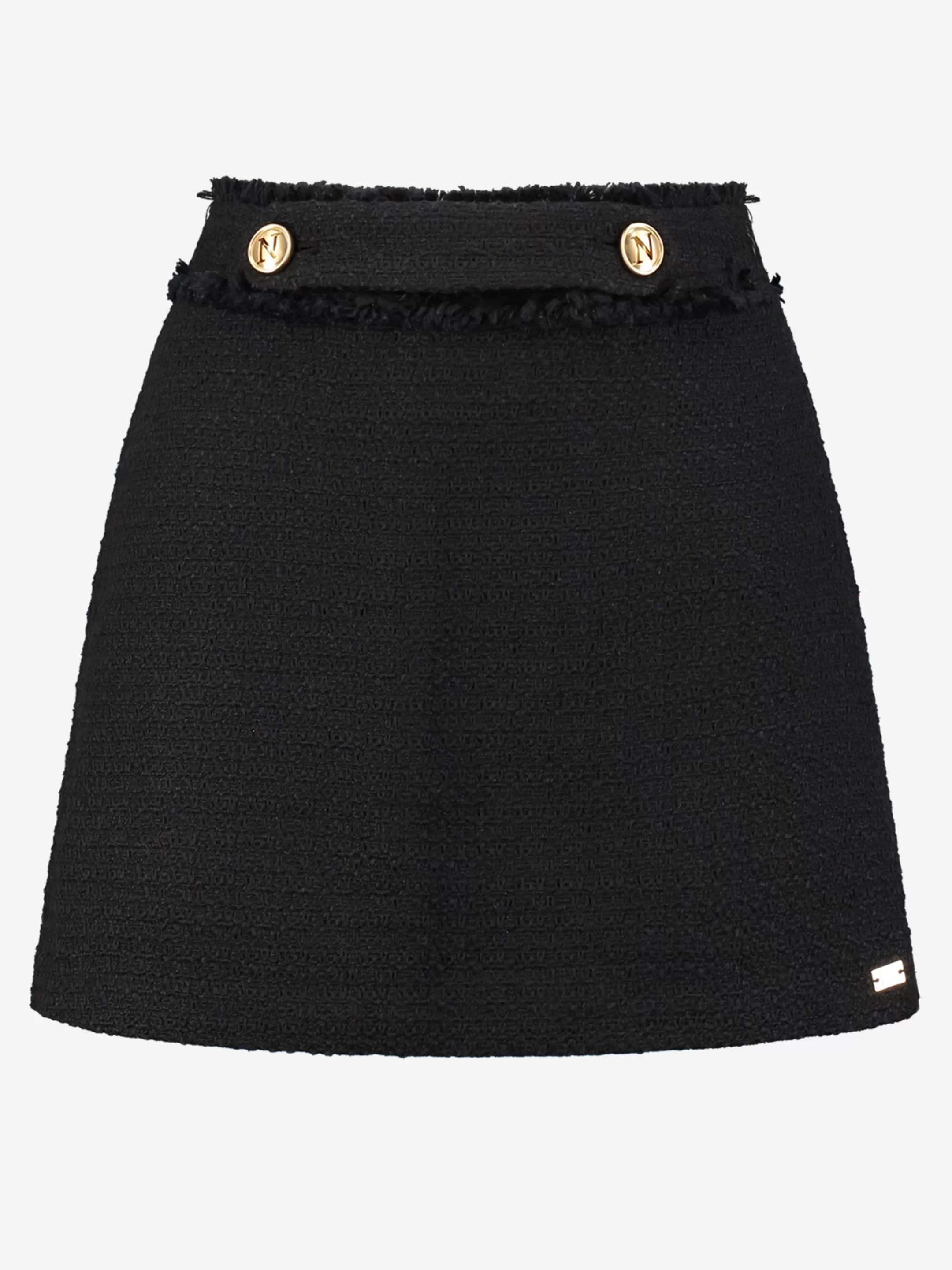 New NIKKIE Fitted tweed Skirt Black
