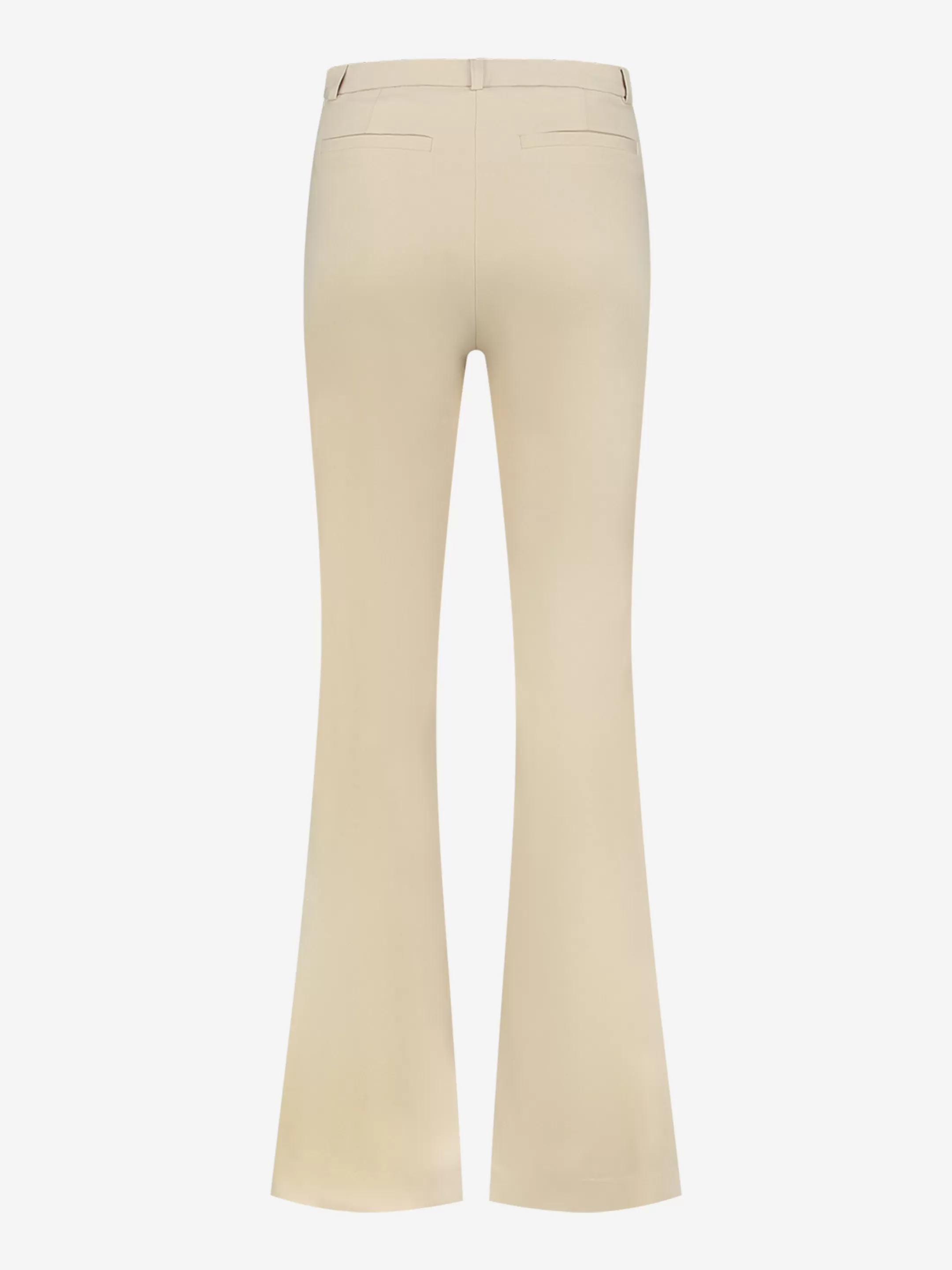 Fashion NIKKIE Flare pants with high rise Hummus