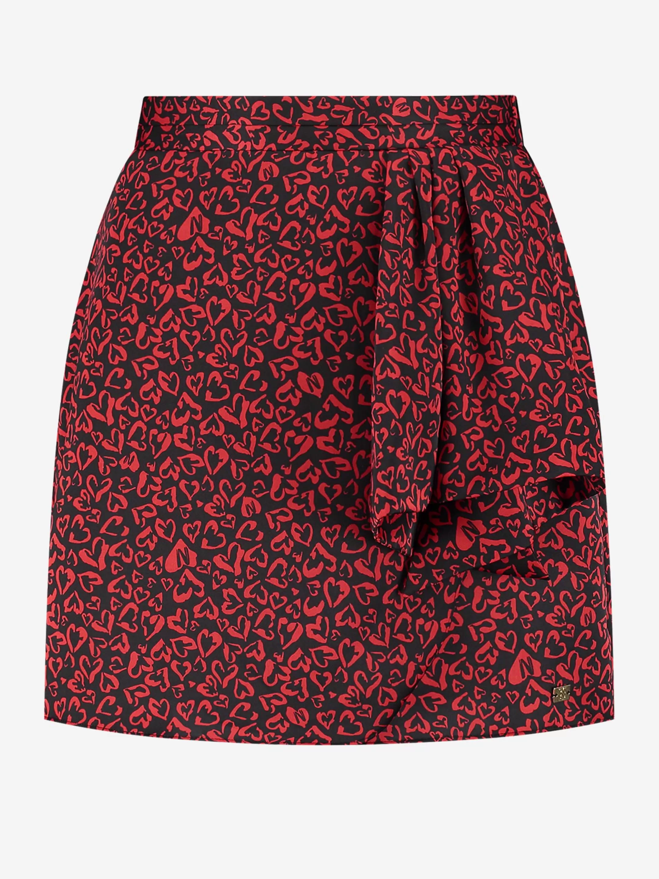 Fashion NIKKIE Heart wrap skirt Black/Lipstick