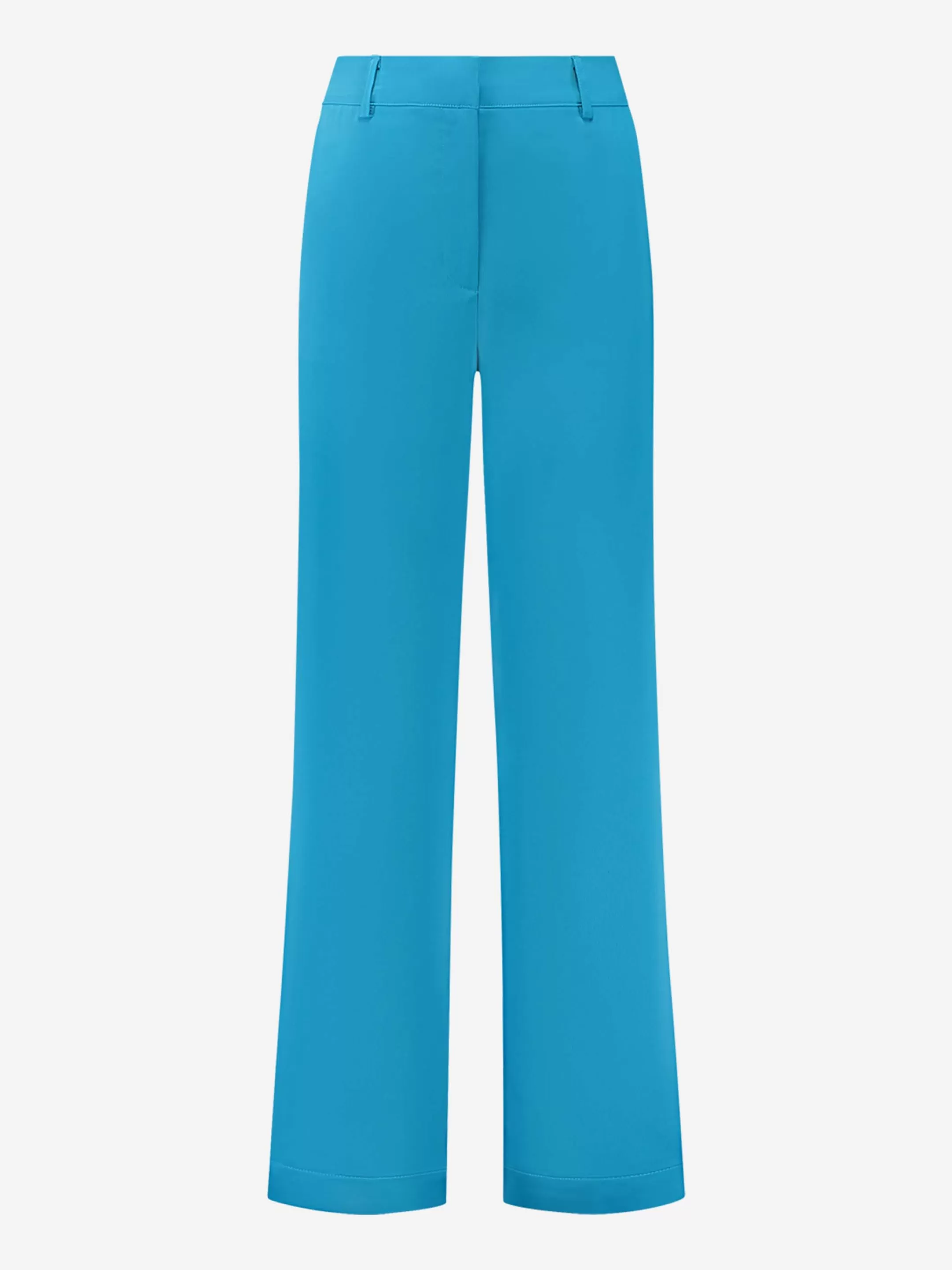 Outlet NIKKIE High rise satin look pants with straight fit Dresden Blue