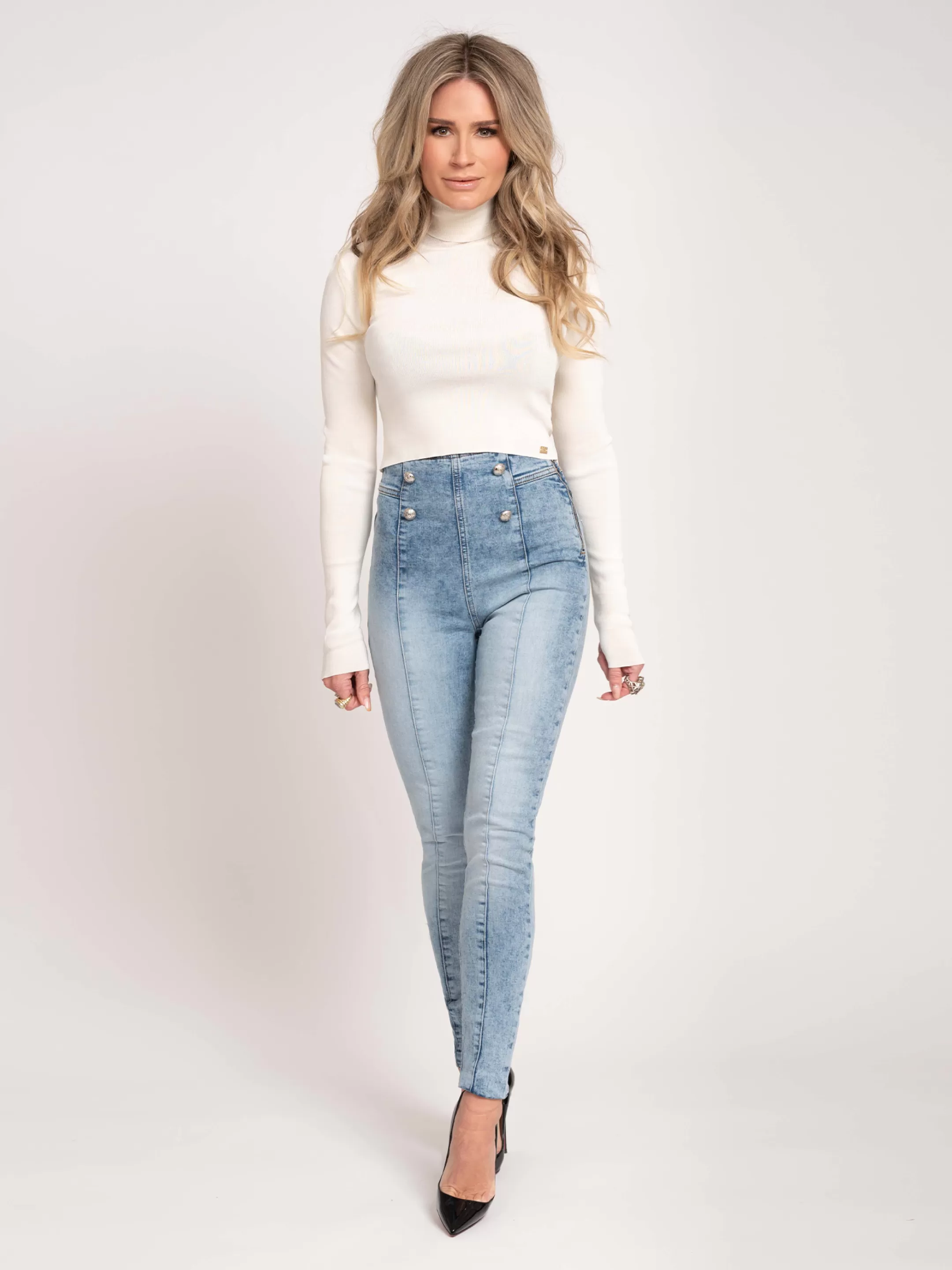 Outlet NIKKIE High rise skinny jeans Sky Blue