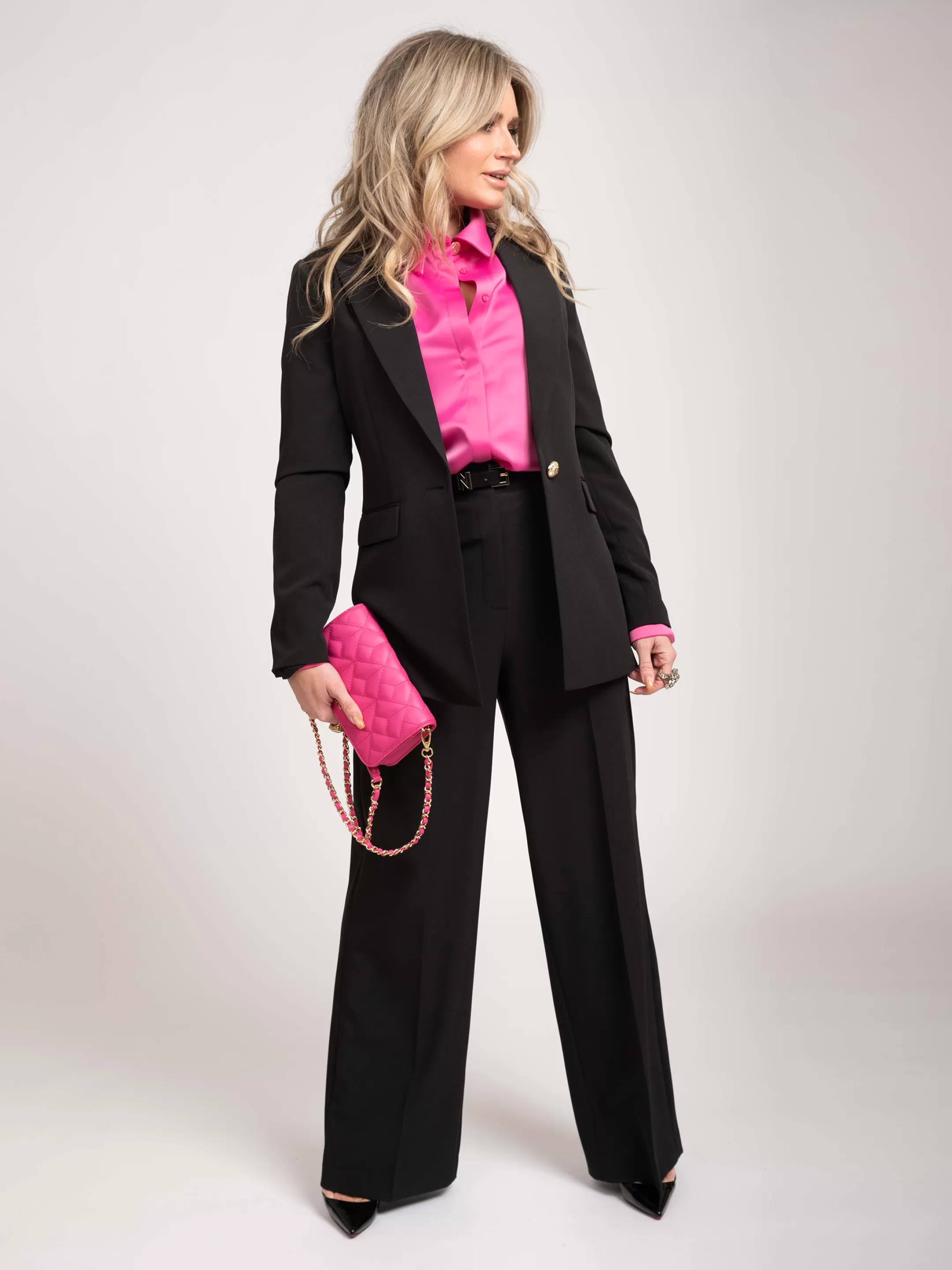 Outlet NIKKIE High rise Straight pants Black