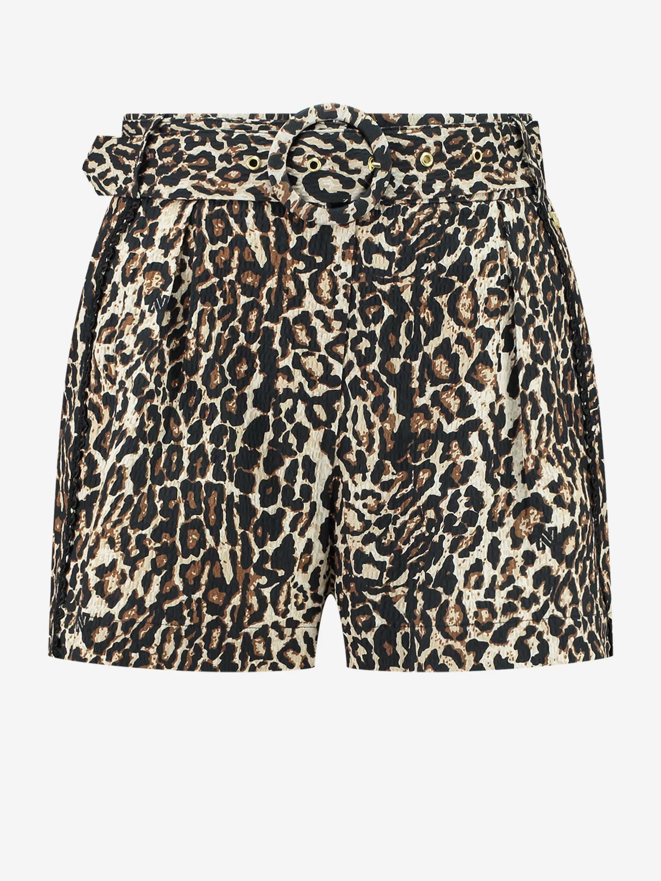 New NIKKIE High rise structured shorts with belt Dust/Black