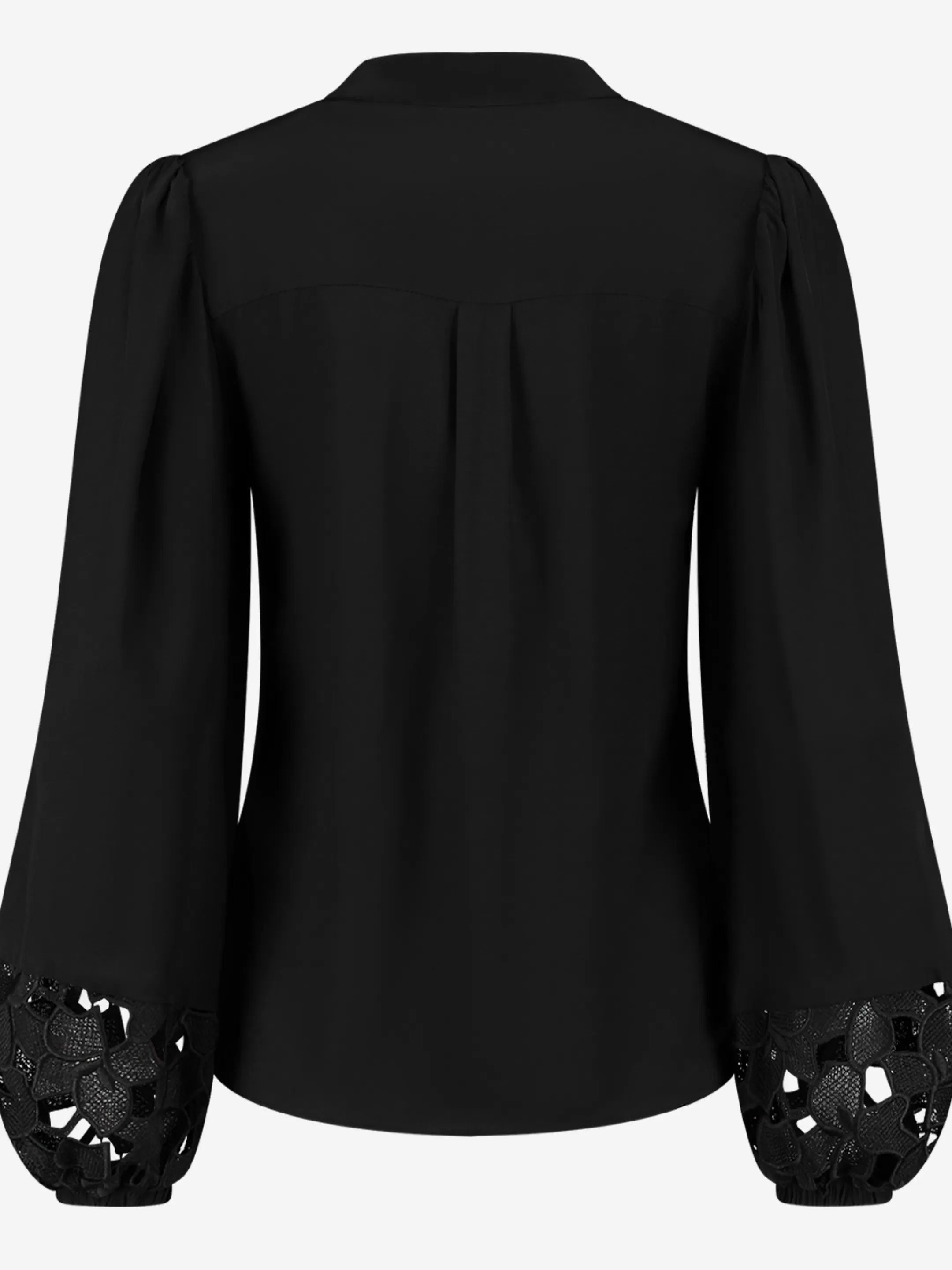 Hot NIKKIE Lace blouse with high neck   Black