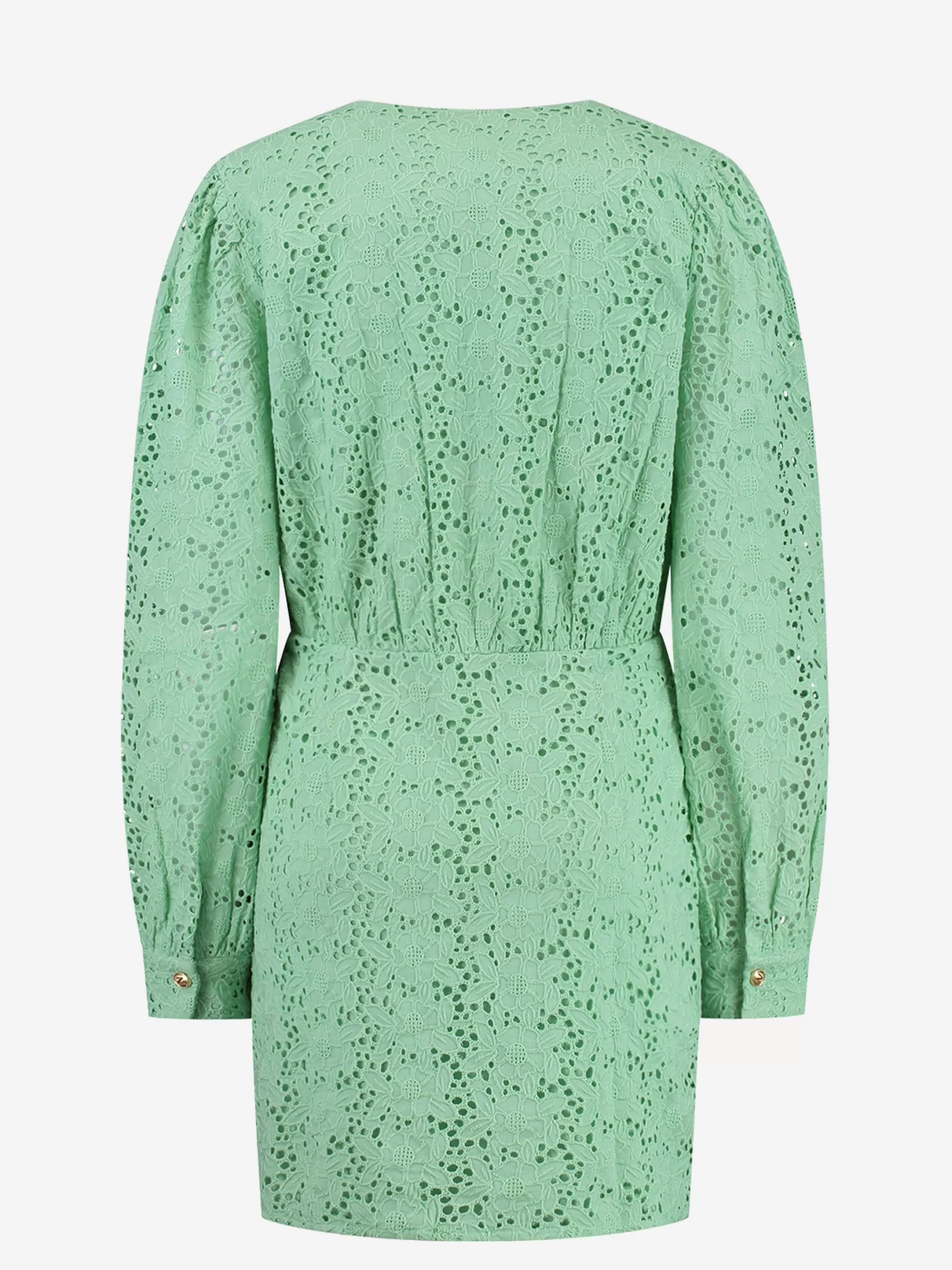 Outlet NIKKIE Lace dress with puff sleeves Matcha