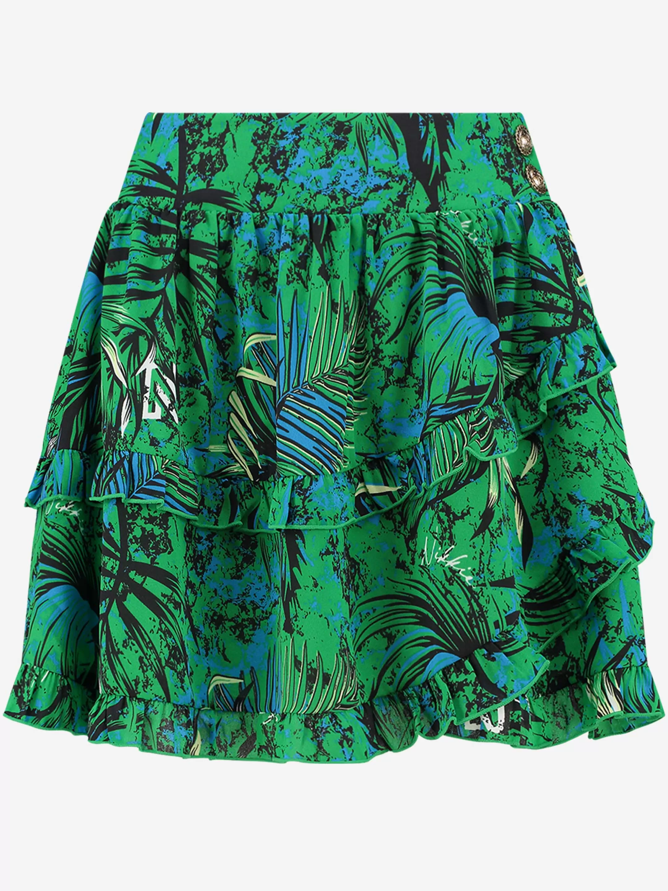 Discount NIKKIE Layered skirt with elastic waistband Black