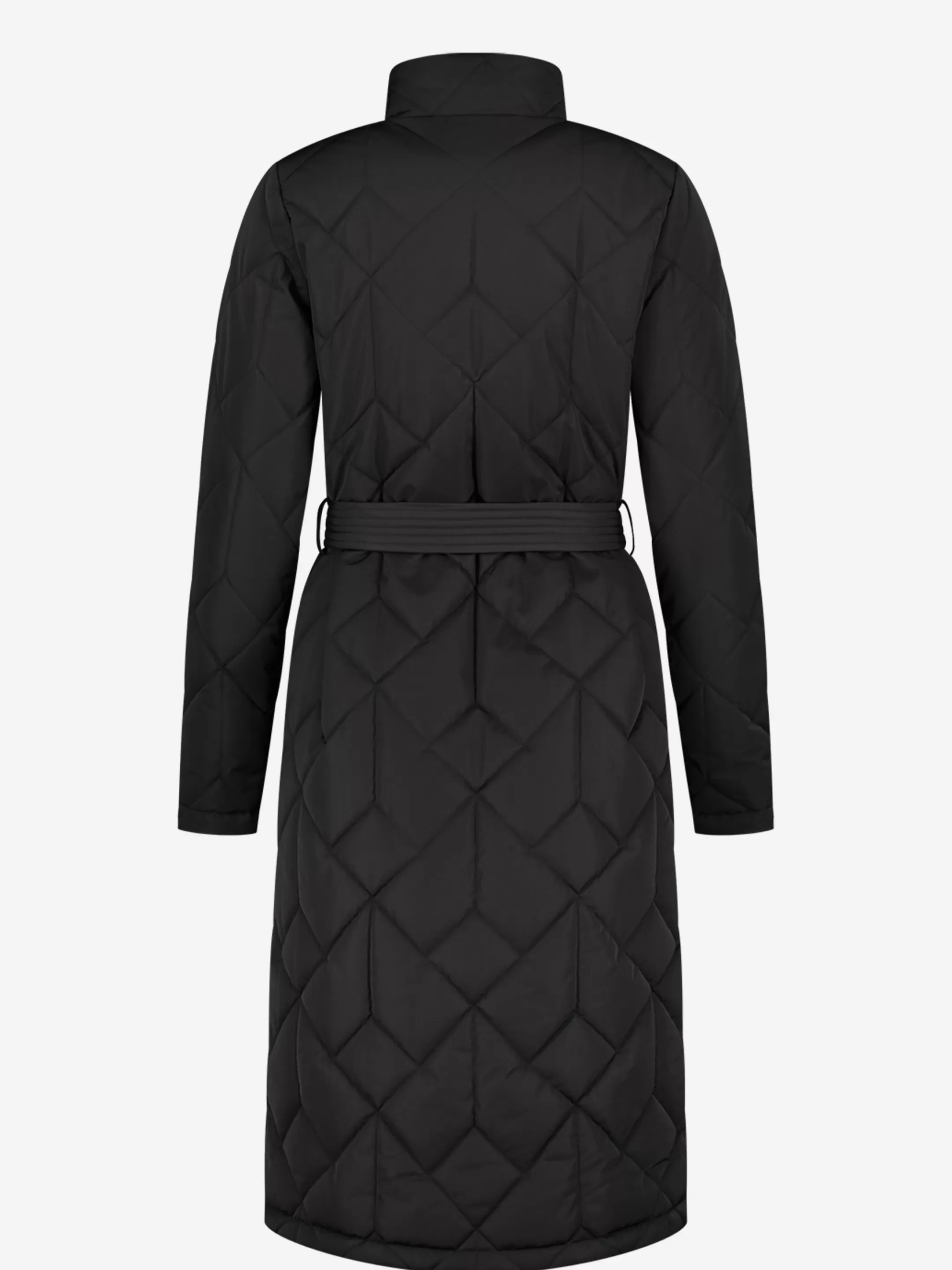 Outlet NIKKIE Long Puffer coat with tie belt Black
