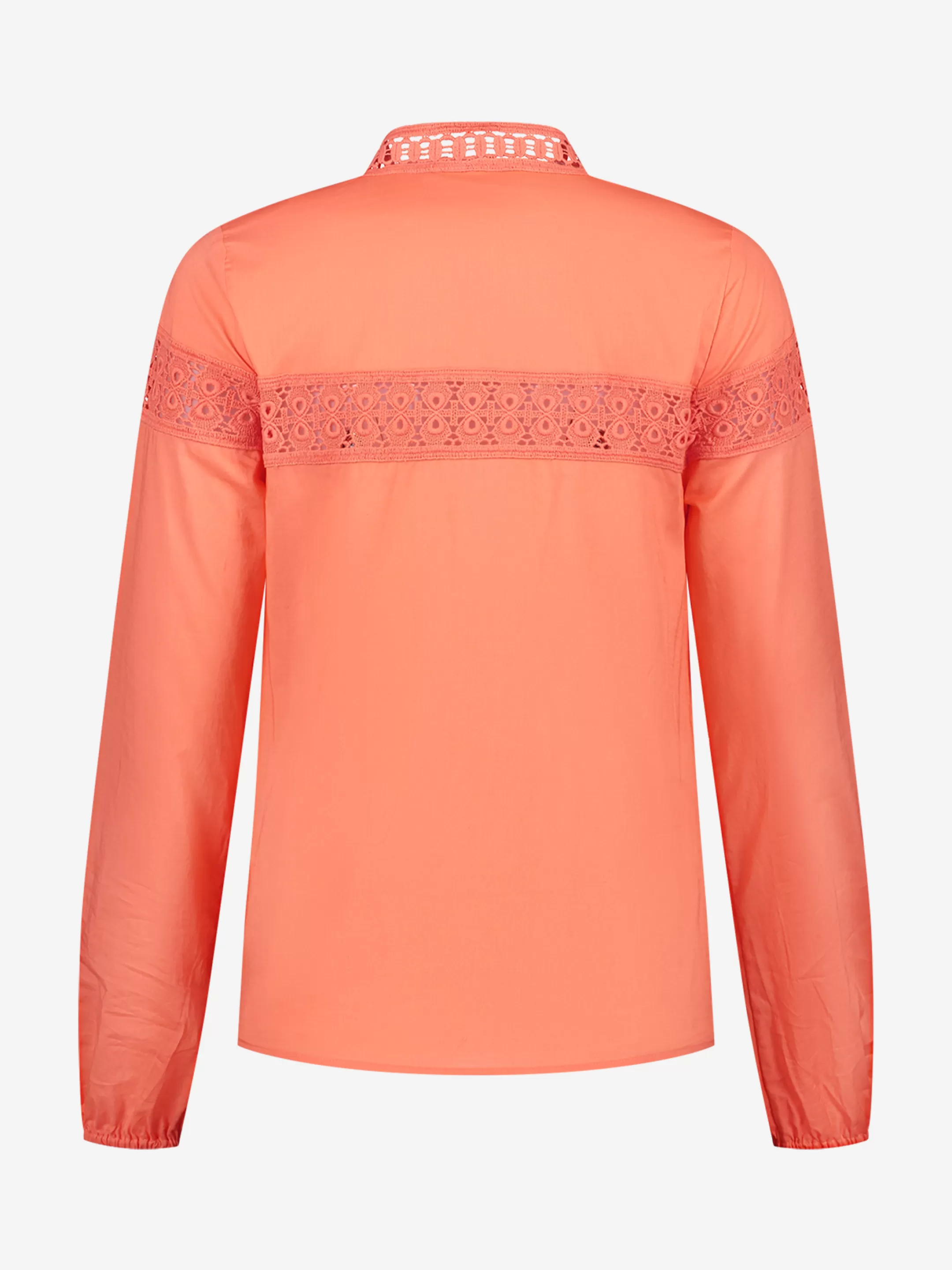 New NIKKIE LOOSE FIT BLOUSE WITH LACE Coral Red