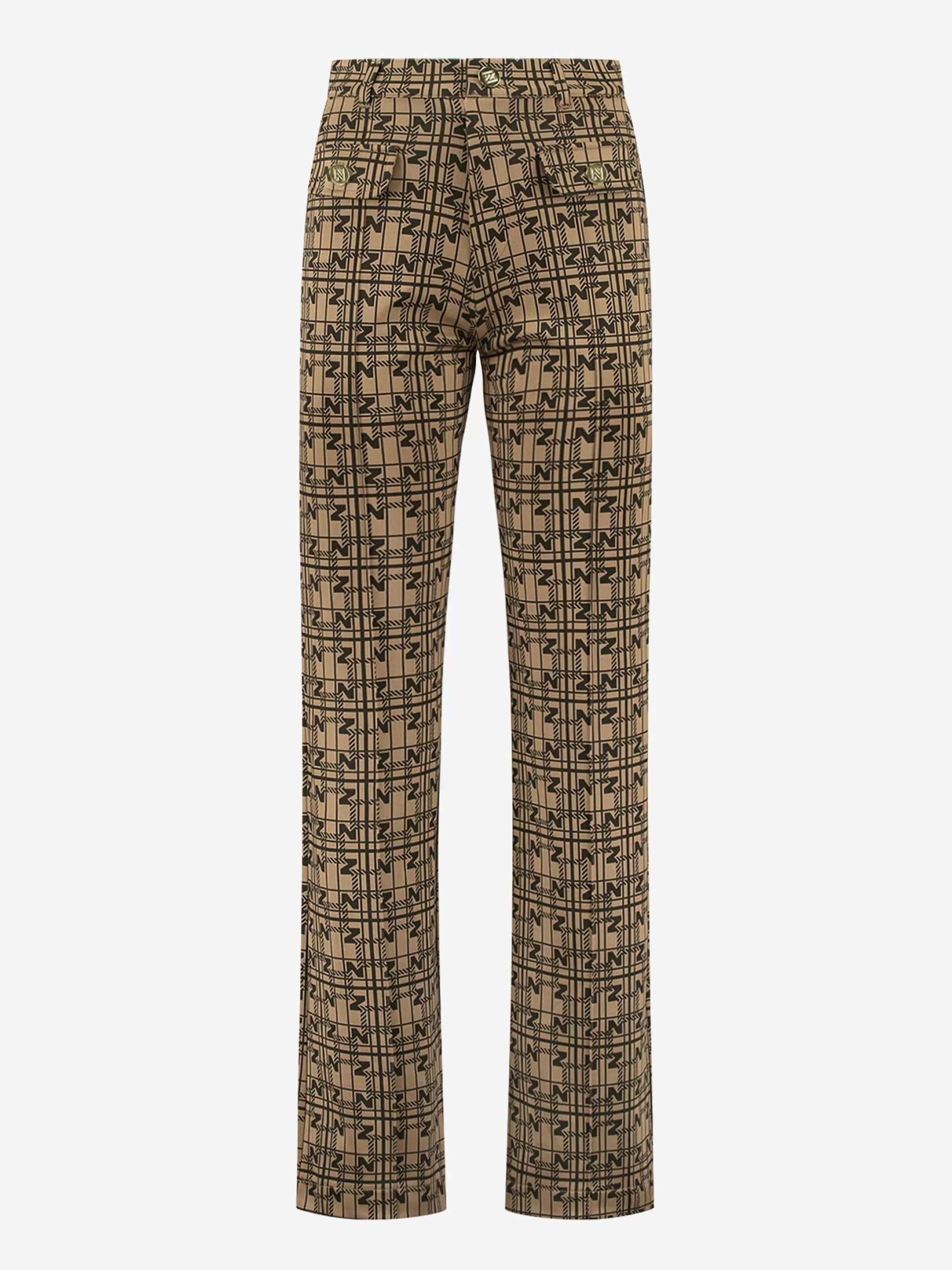 Flash Sale NIKKIE Loose fit pants with high rise Black/Caramel