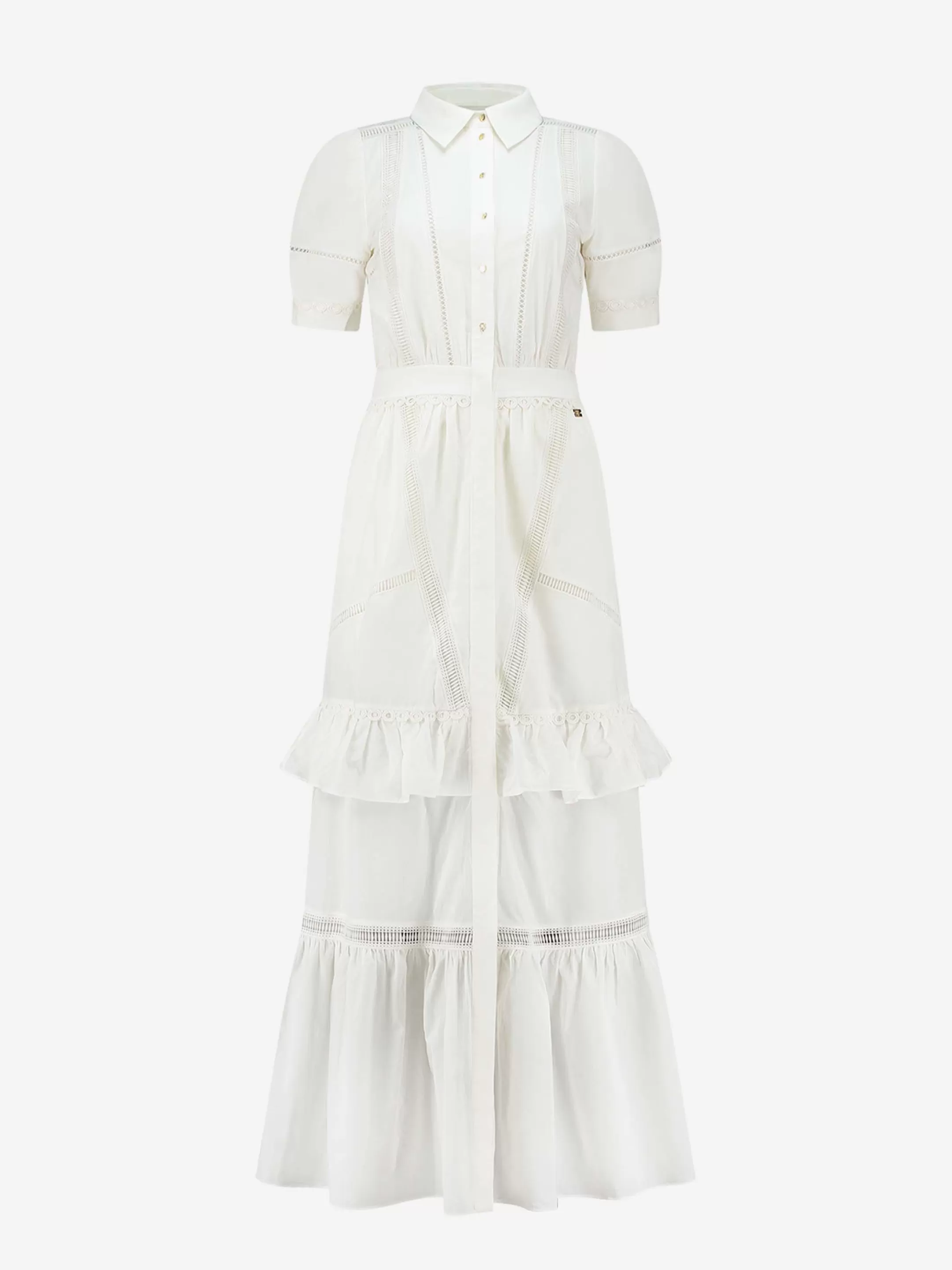 New NIKKIE Maxi dress with ruffles Star White
