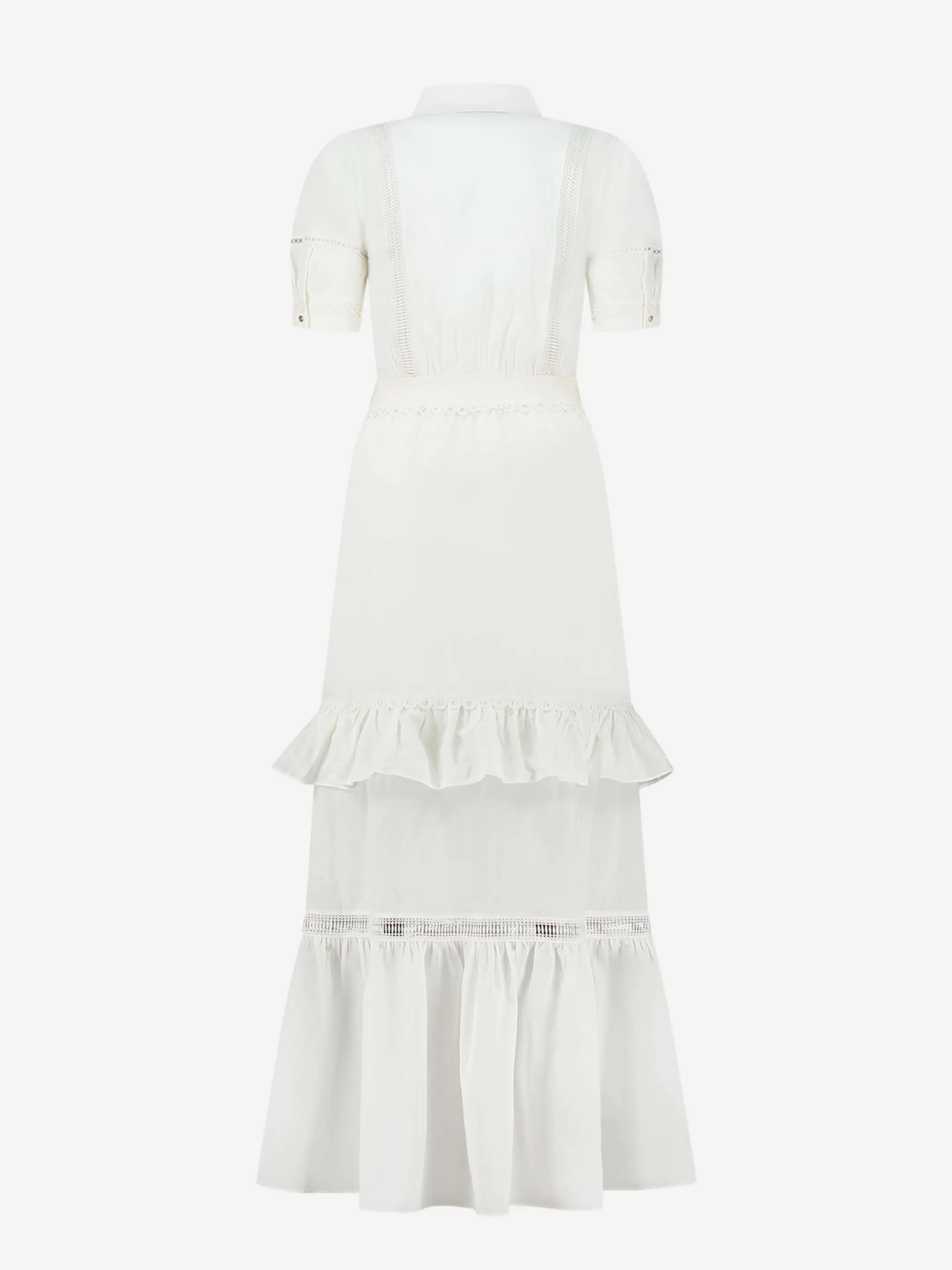 New NIKKIE Maxi dress with ruffles Star White