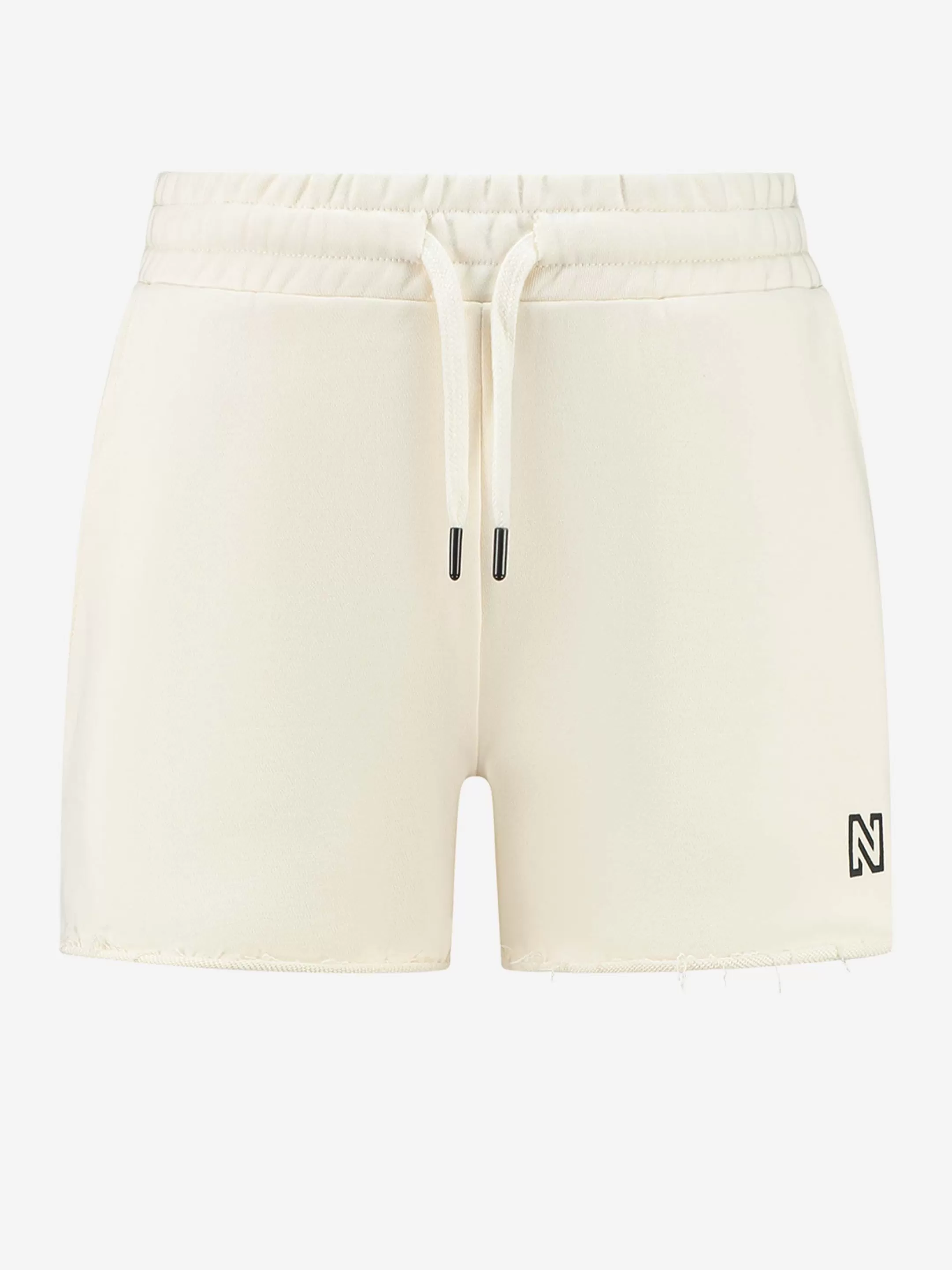 New NIKKIE Mid rise sweat shorts with cord Star White