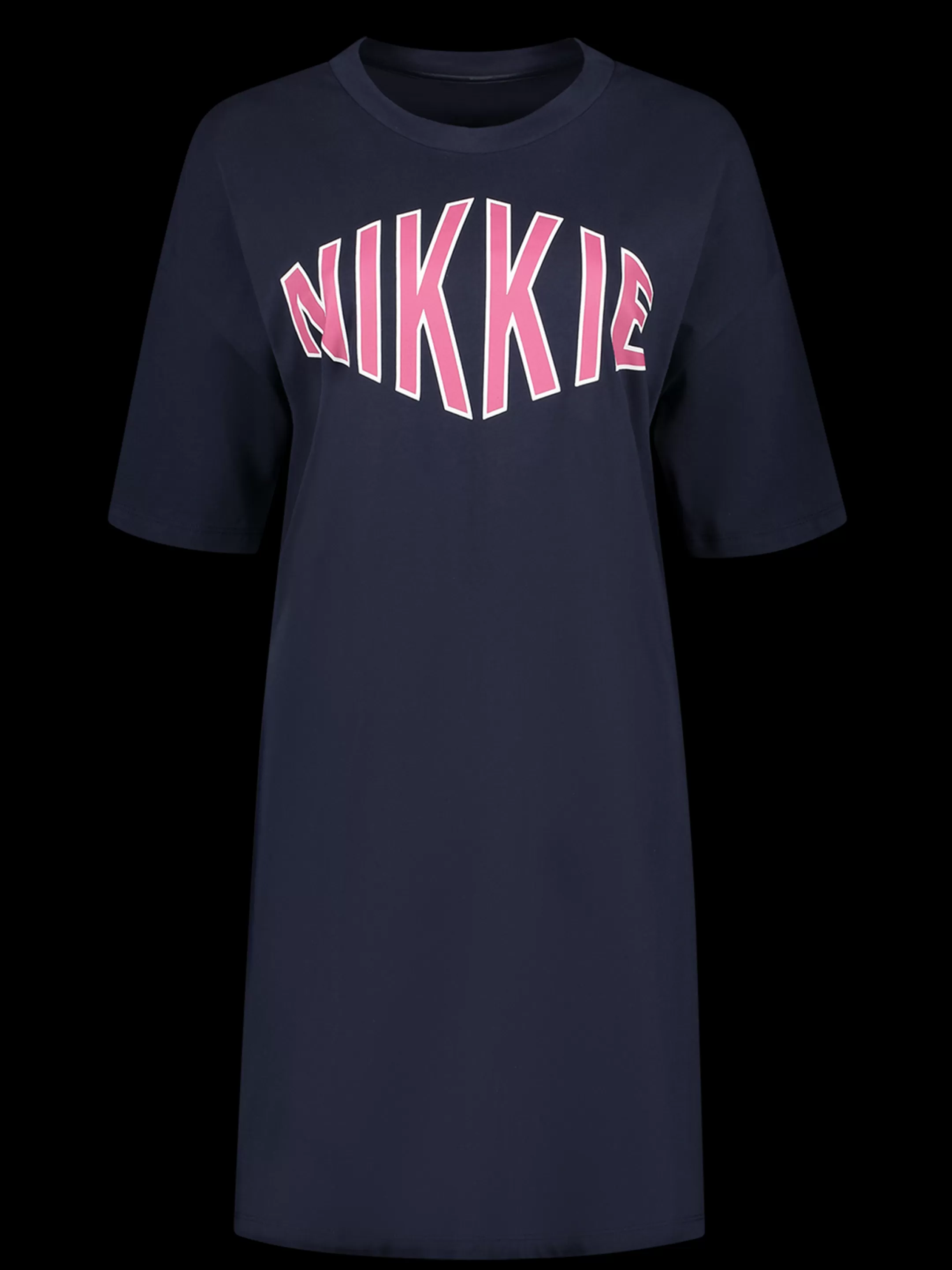 Discount NIKKIE Oversized t-dress with logo Ocean Blue