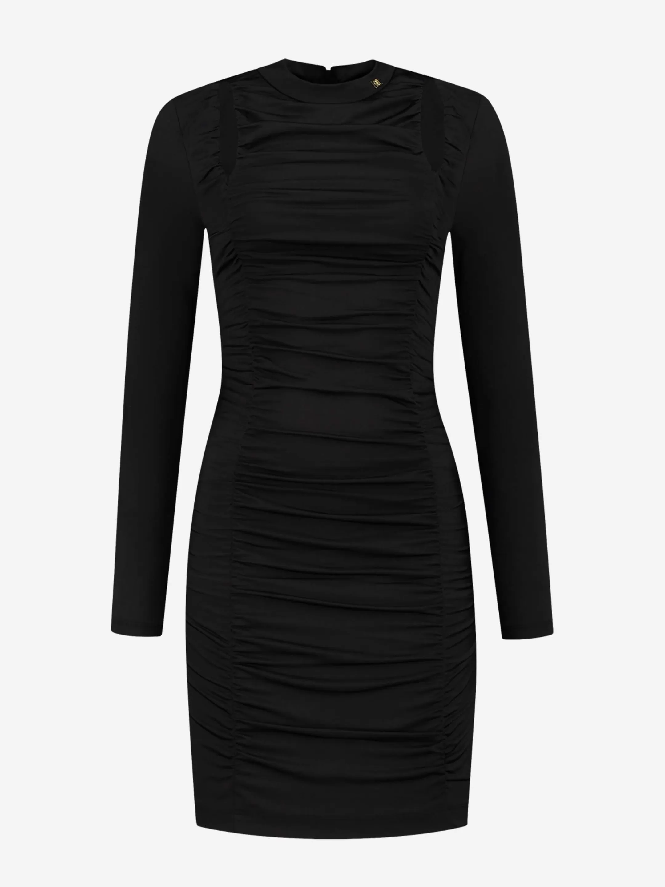 Online NIKKIE Pleated fitted dress with cut outs Black