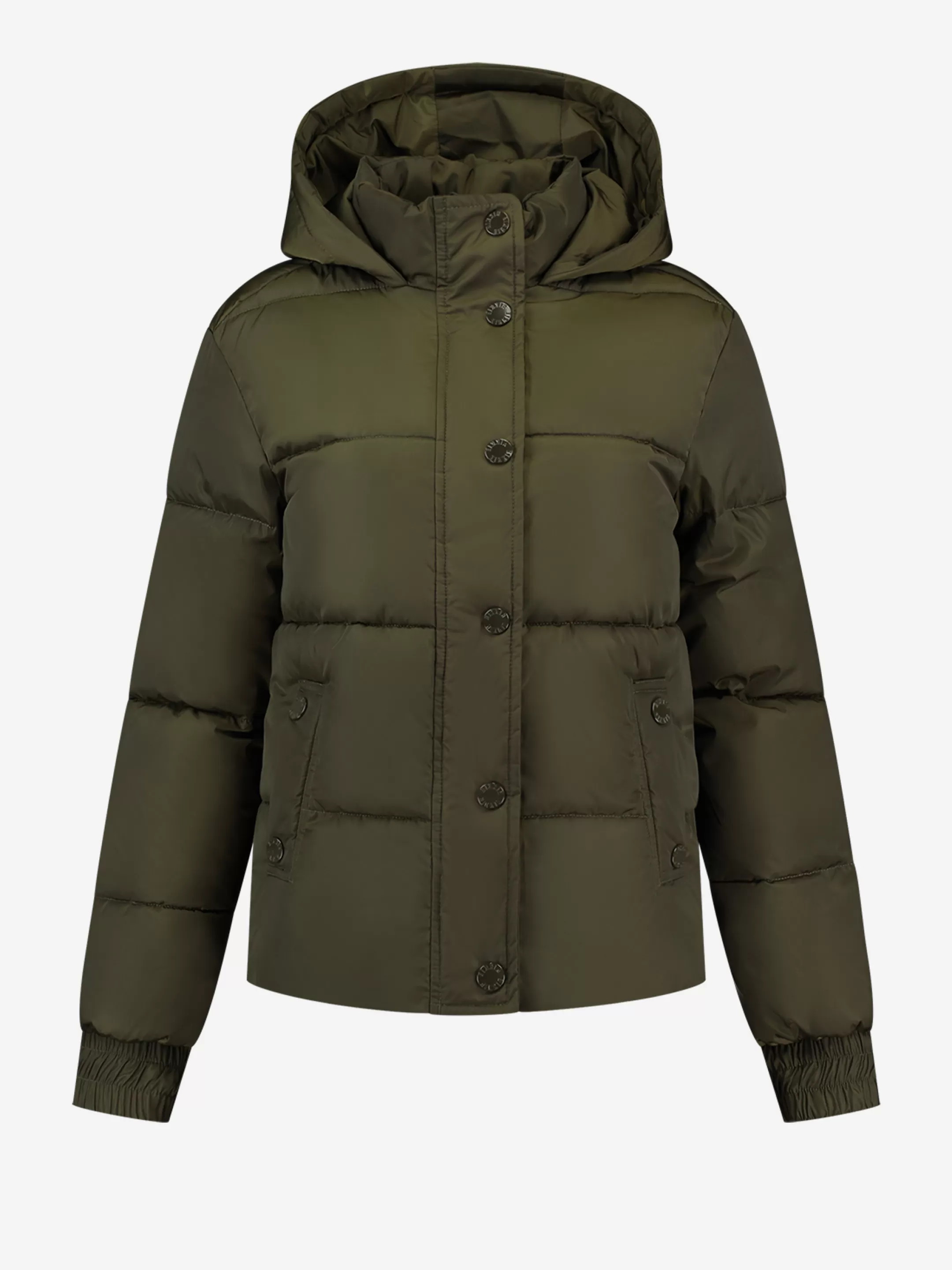 Cheap NIKKIE Puffer Coat with hood Army
