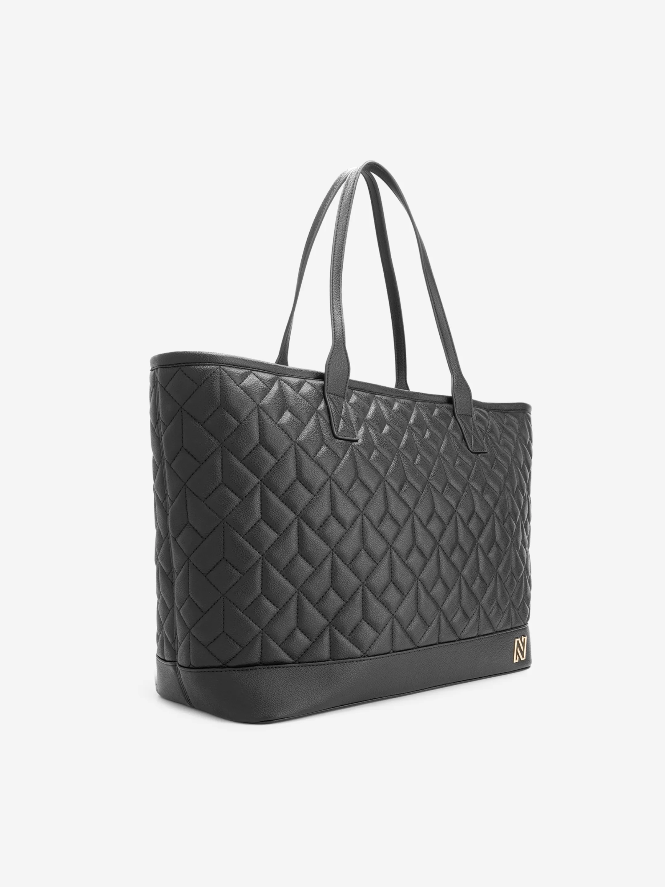 Sale NIKKIE Quilted Shopper Black/Gold