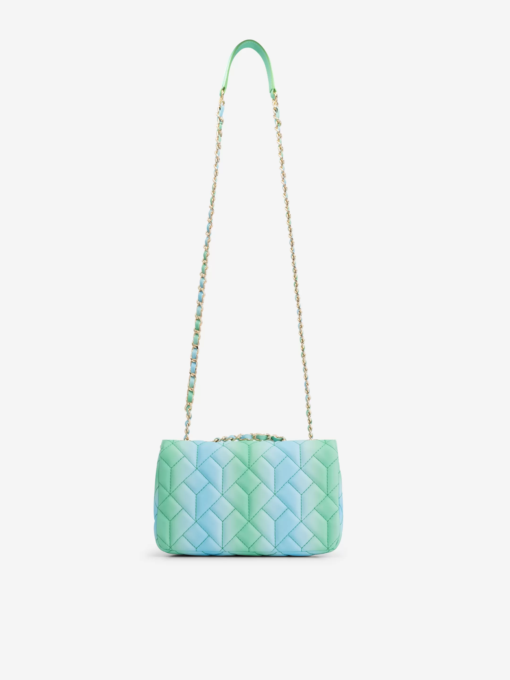 Cheap NIKKIE Quilted shoulder bag with chain Fern Green/Dresden Blue