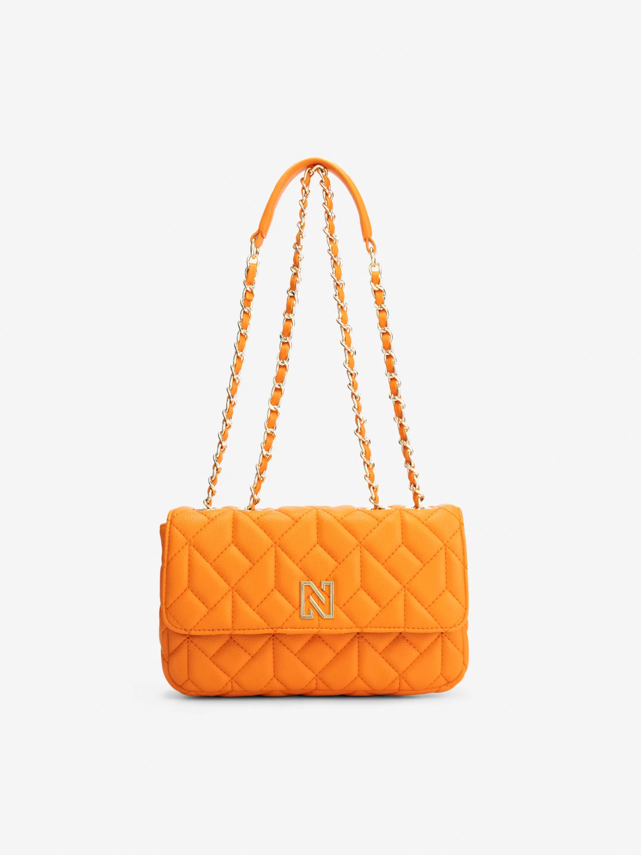 Sale NIKKIE Quilted shoulderbag with chain Sun Orange